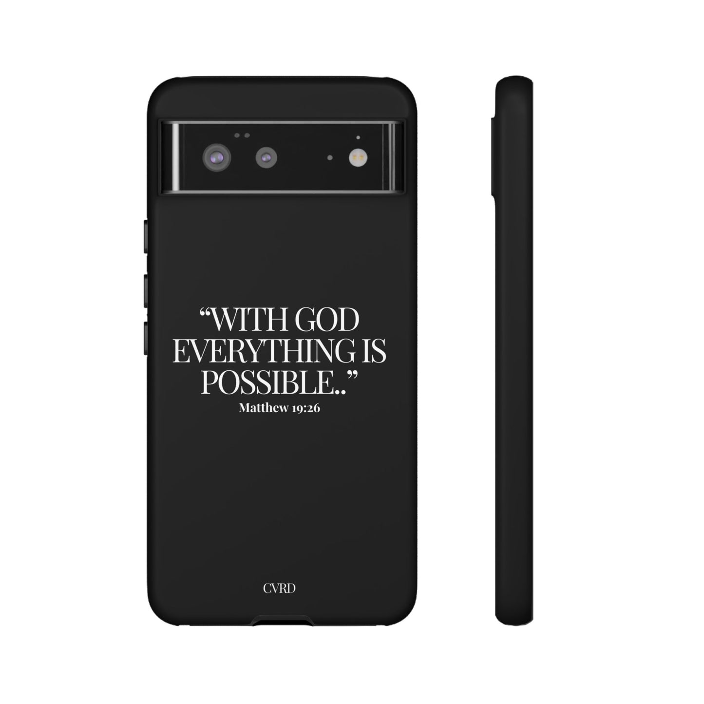 "Endless Possibilties" - Black Phone Case (Matthew 19:26)