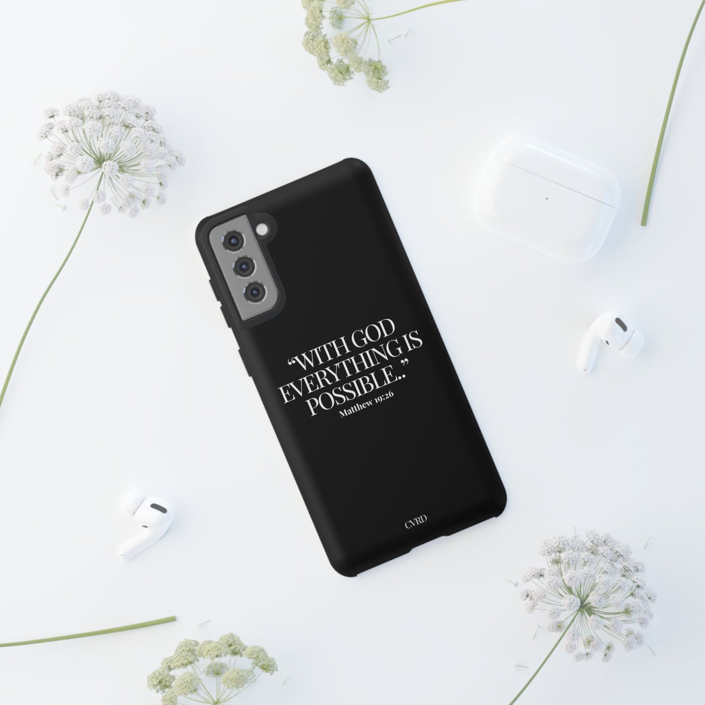 "Endless Possibilties" - Black Phone Case (Matthew 19:26)