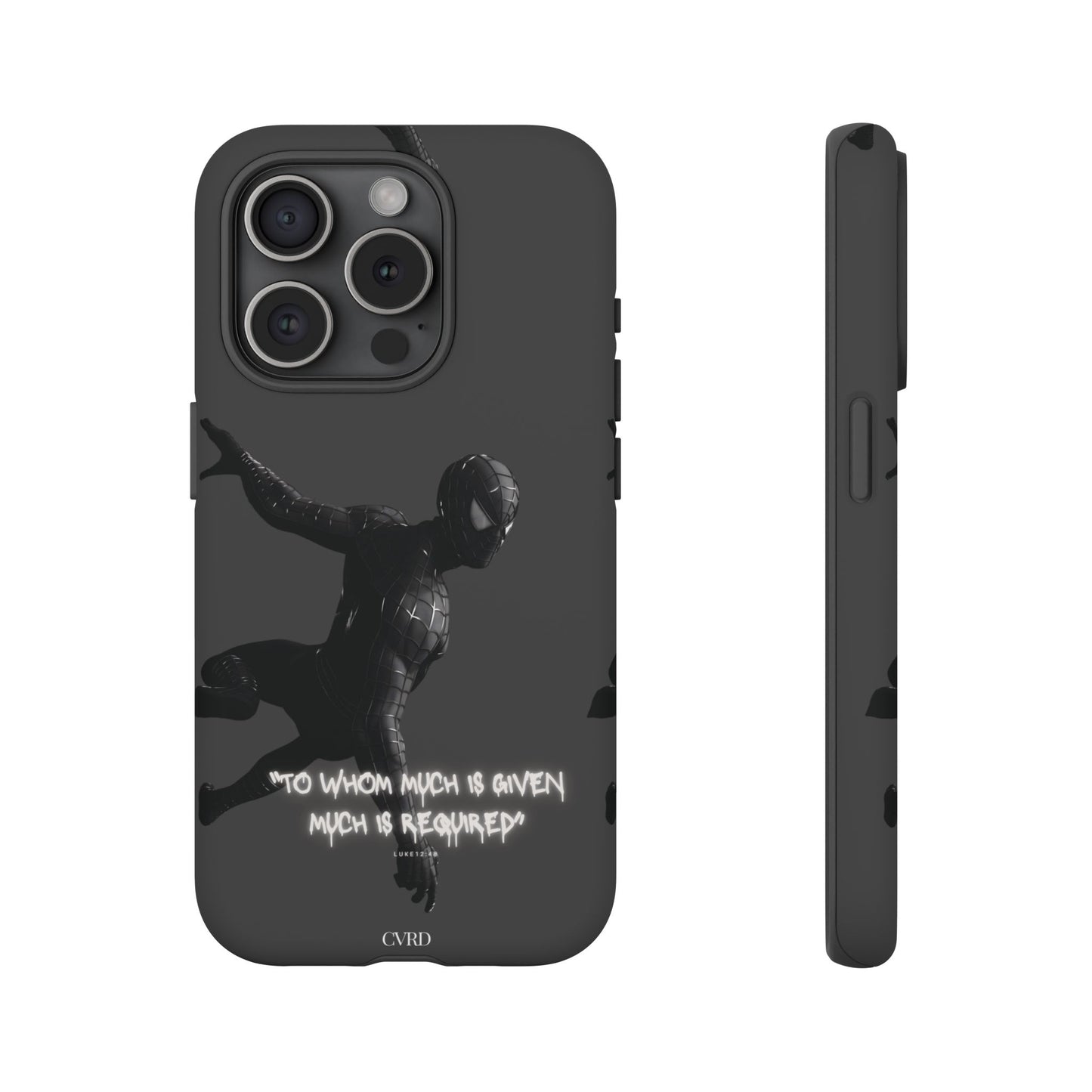 "Responsibility" - Black Phone Case (Luke 12:48)