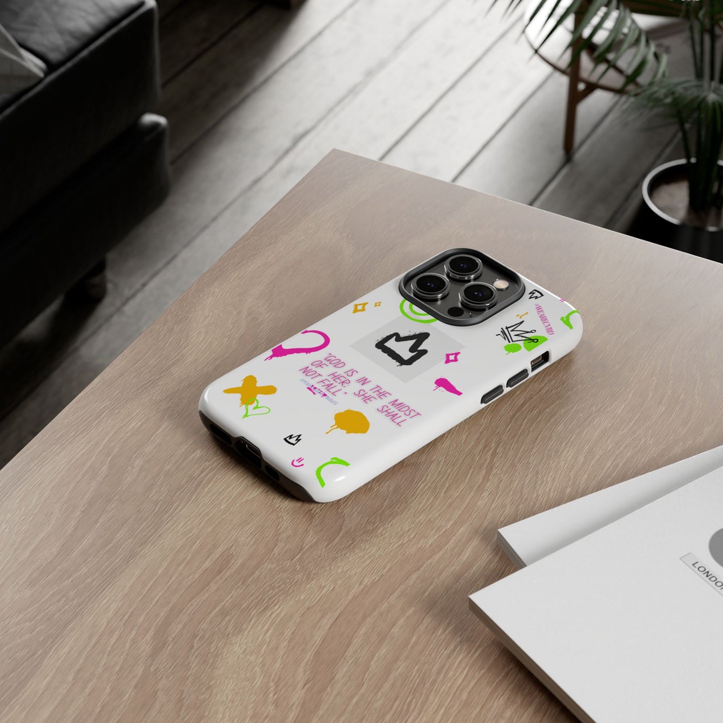 "Girl Power" - White Phone Case (Psalms 46:5)