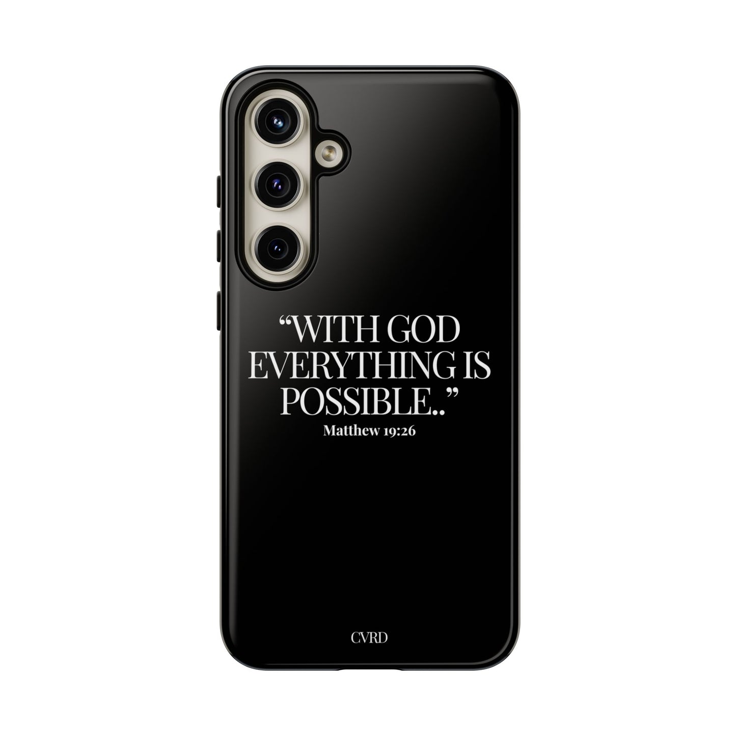 "Endless Possibilties" - Black Phone Case (Matthew 19:26)