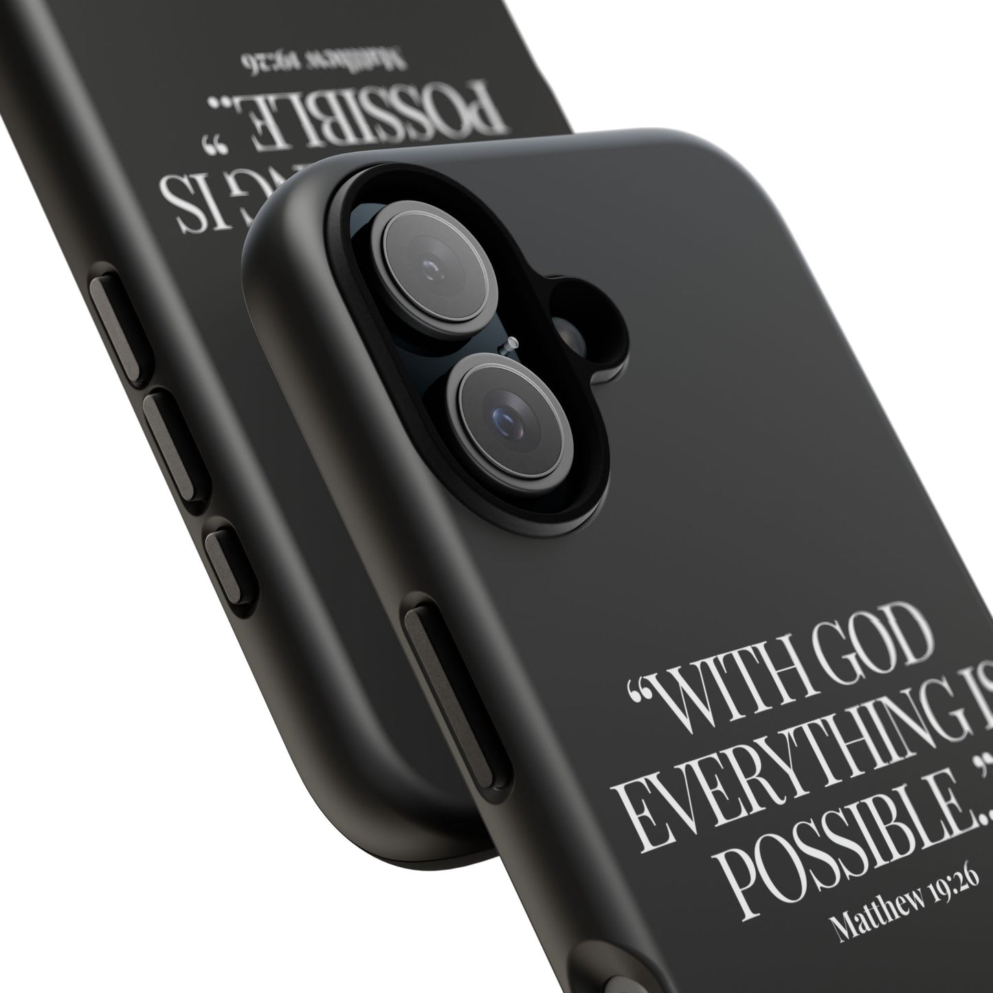 "Endless Possibilties" - Black Phone Case (Matthew 19:26)