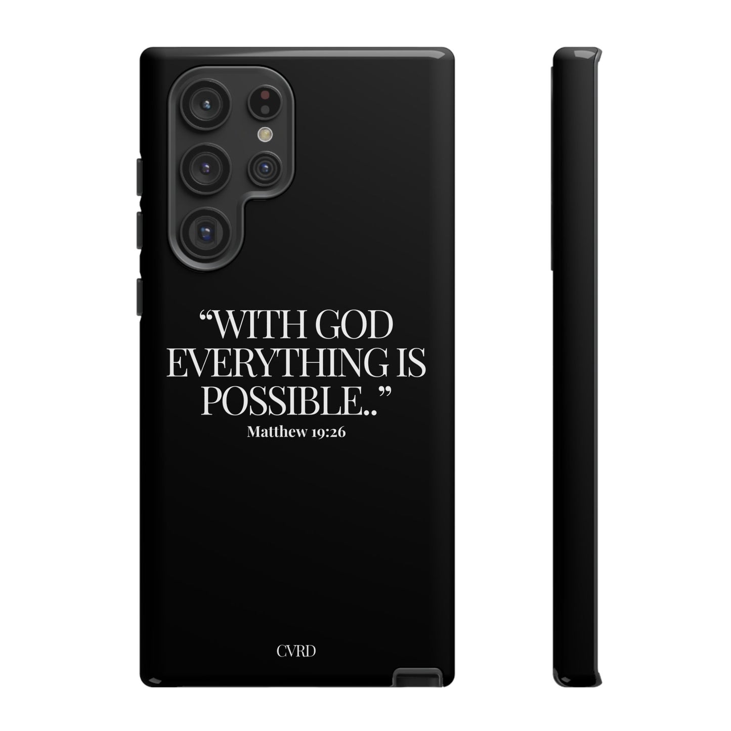 "Endless Possibilties" - Black Phone Case (Matthew 19:26)