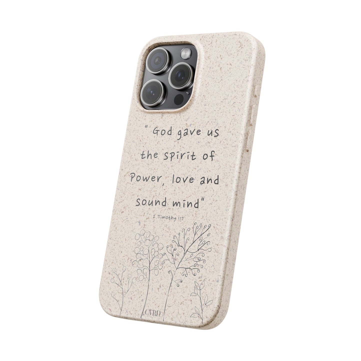 "Faith Over Fear" - Biodegradable Phone Case (2 Timothy 1:7)