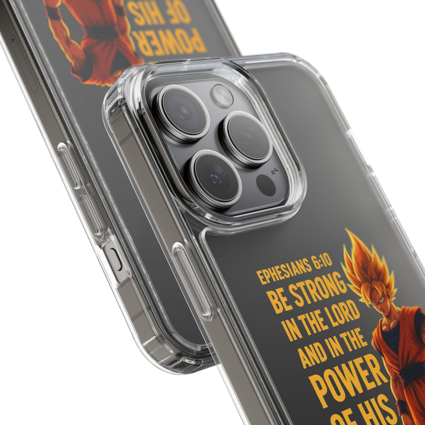 "Pure Strength" – Transparent Phone Case (Ephesian 6:10)