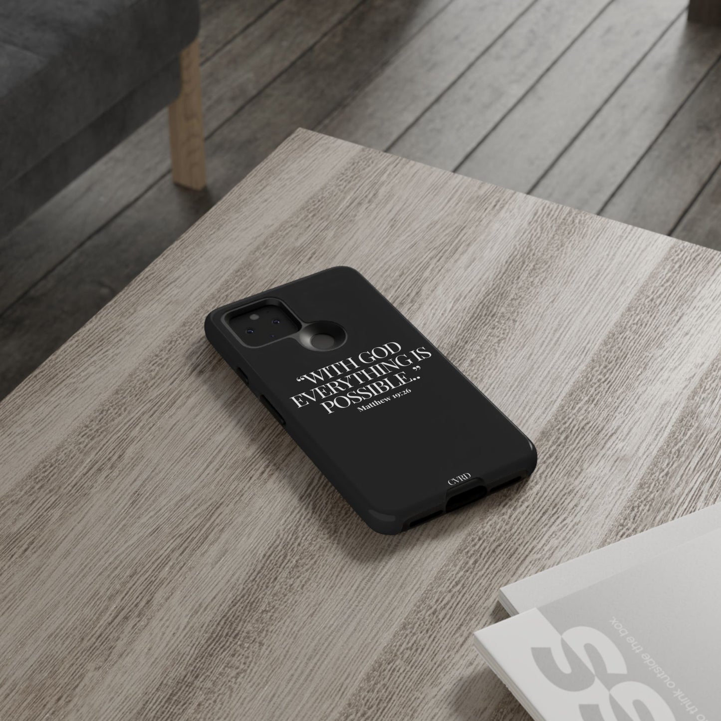 "Endless Possibilties" - Black Phone Case (Matthew 19:26)