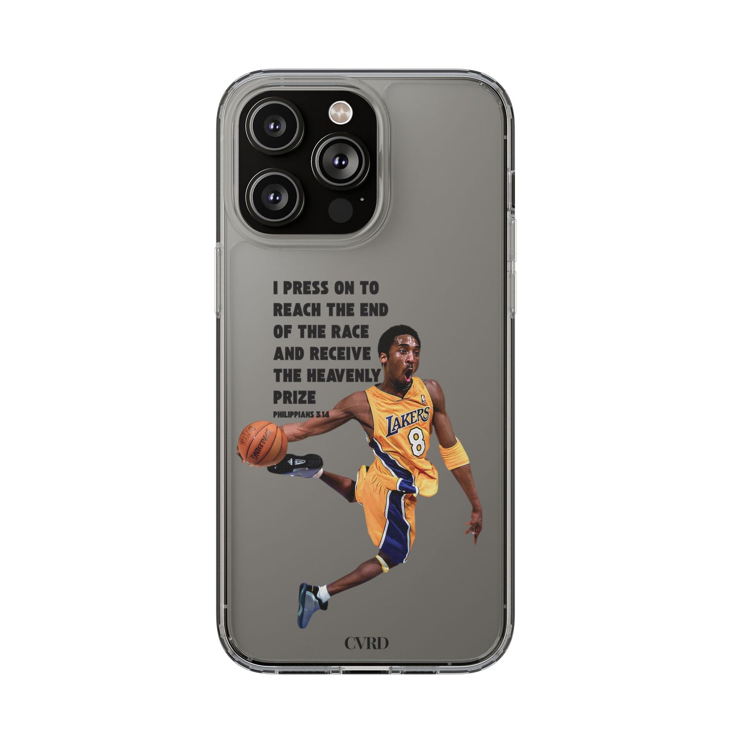 "Angel" – Transparent Phone Case (Philippians 3:14)