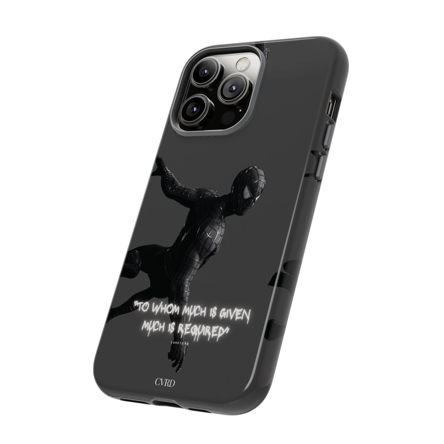 "Responsibility" - Black Phone Case (Luke 12:48)