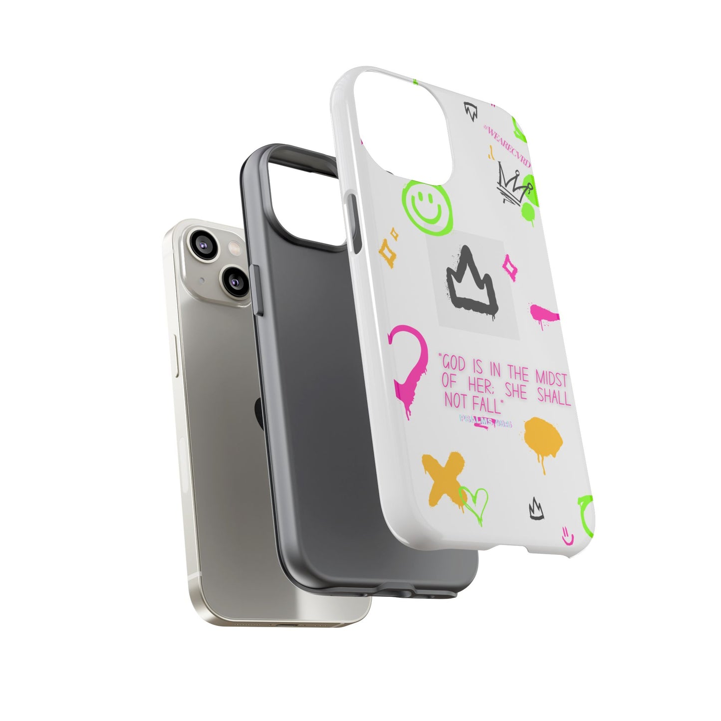 "Girl Power" - White Phone Case (Psalms 46:5)