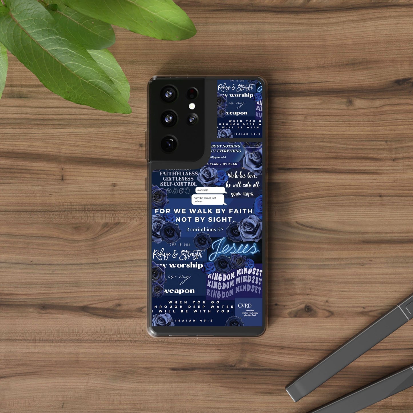"Ocean Blue " – Transparent Christian Phone Case