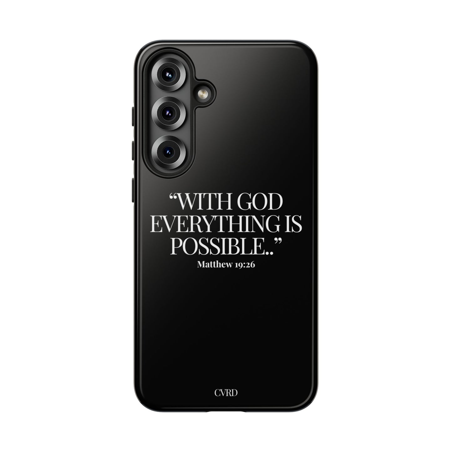 "Endless Possibilties" - Black Phone Case (Matthew 19:26)