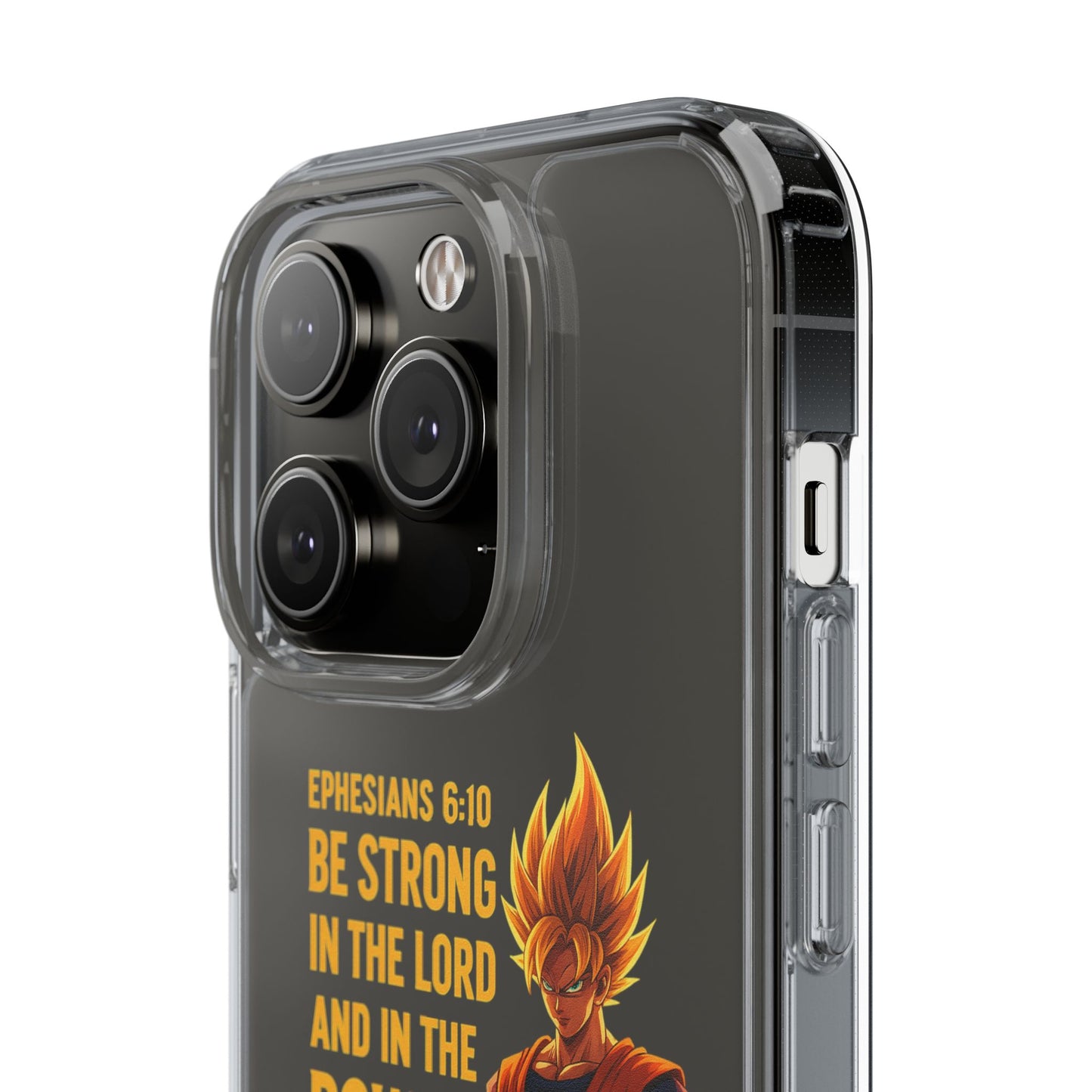 "Pure Strength" – Transparent Phone Case (Ephesian 6:10)