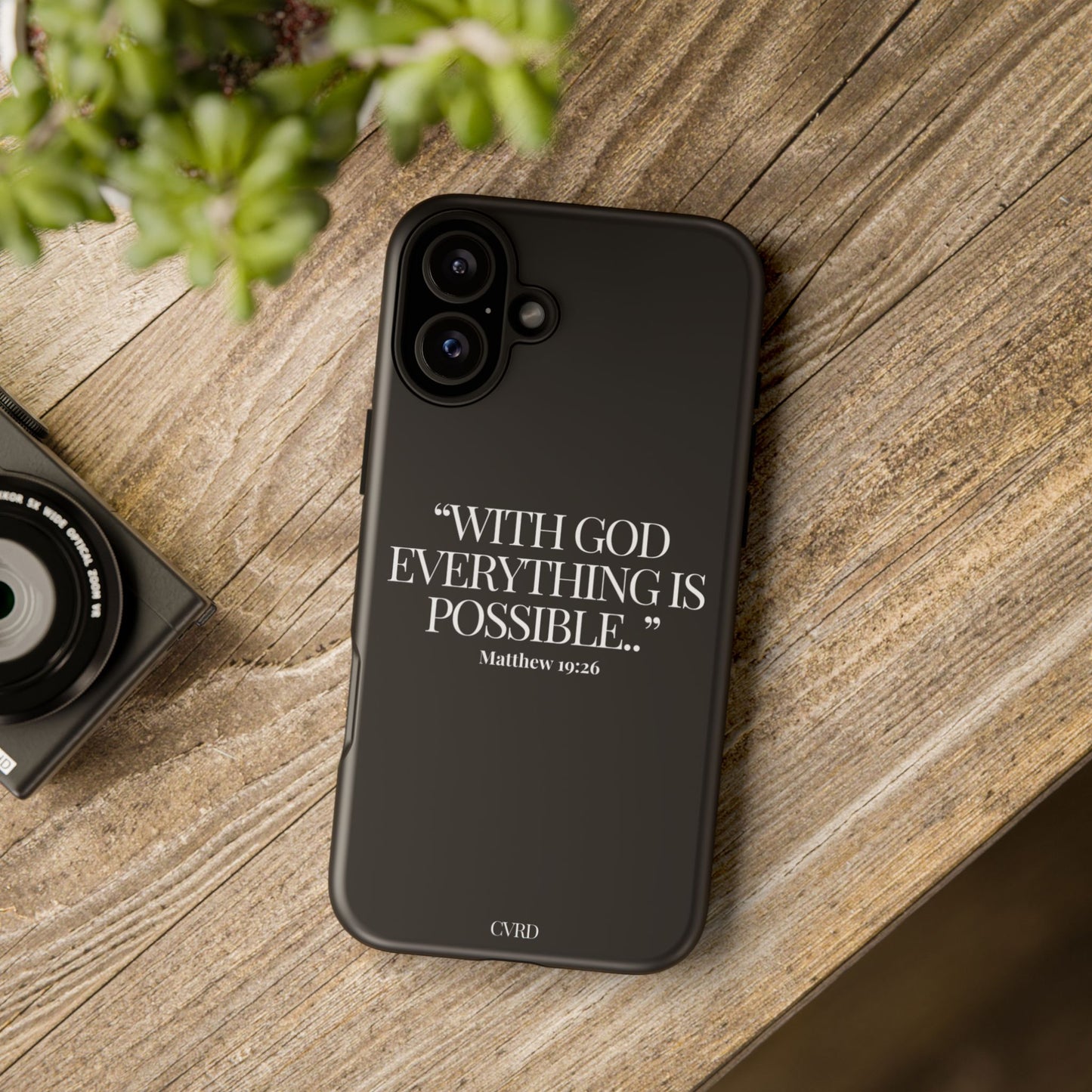 "Endless Possibilties" - Black Phone Case (Matthew 19:26)