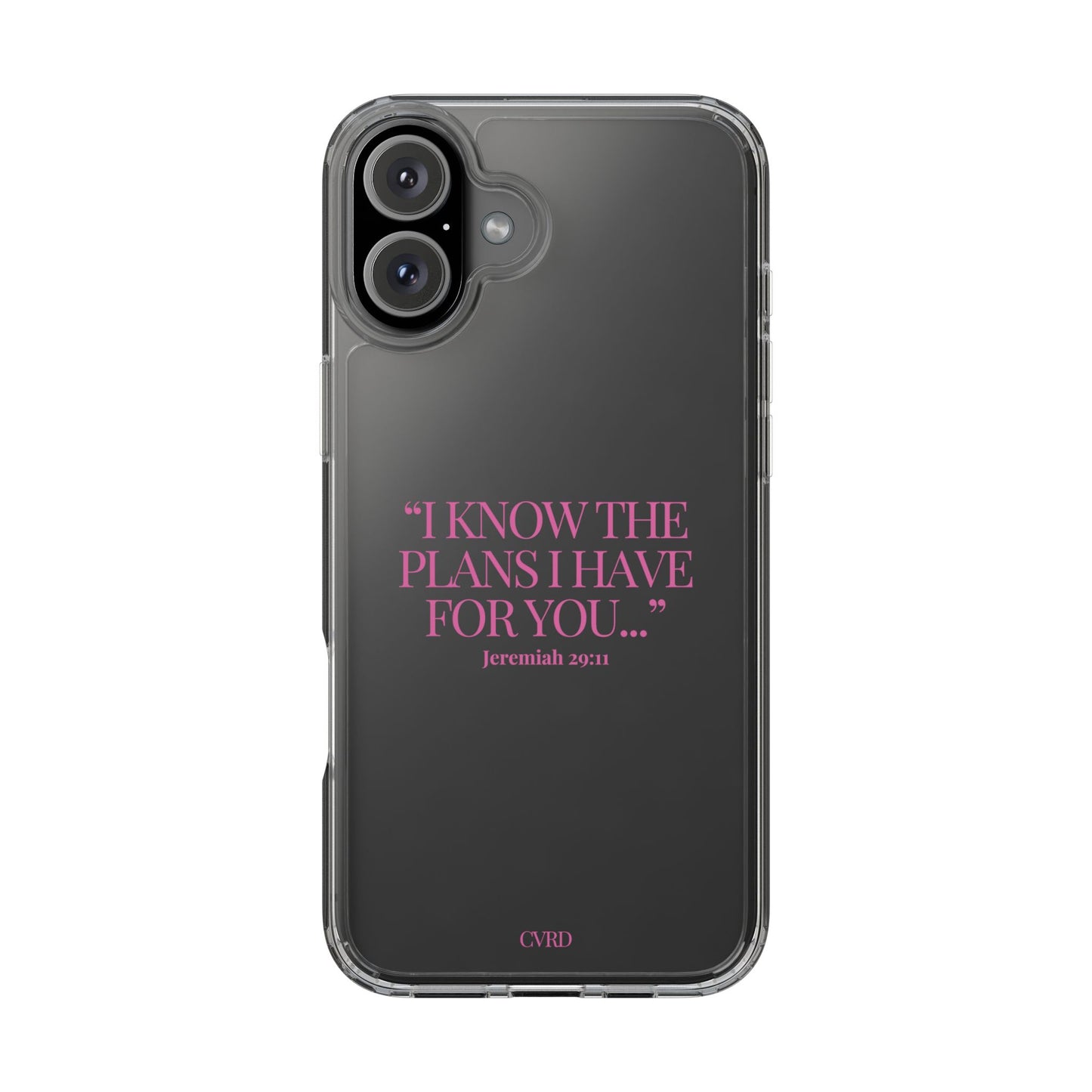 "Trust Gods Plan" – Transparent Phone Case (Jeremiah 29:11)