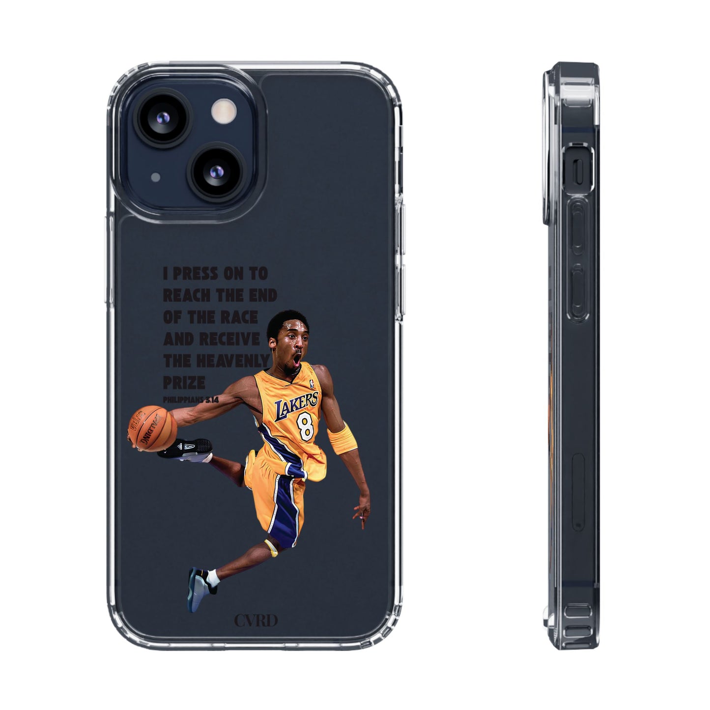 "Angel" – Transparent Phone Case (Philippians 3:14)