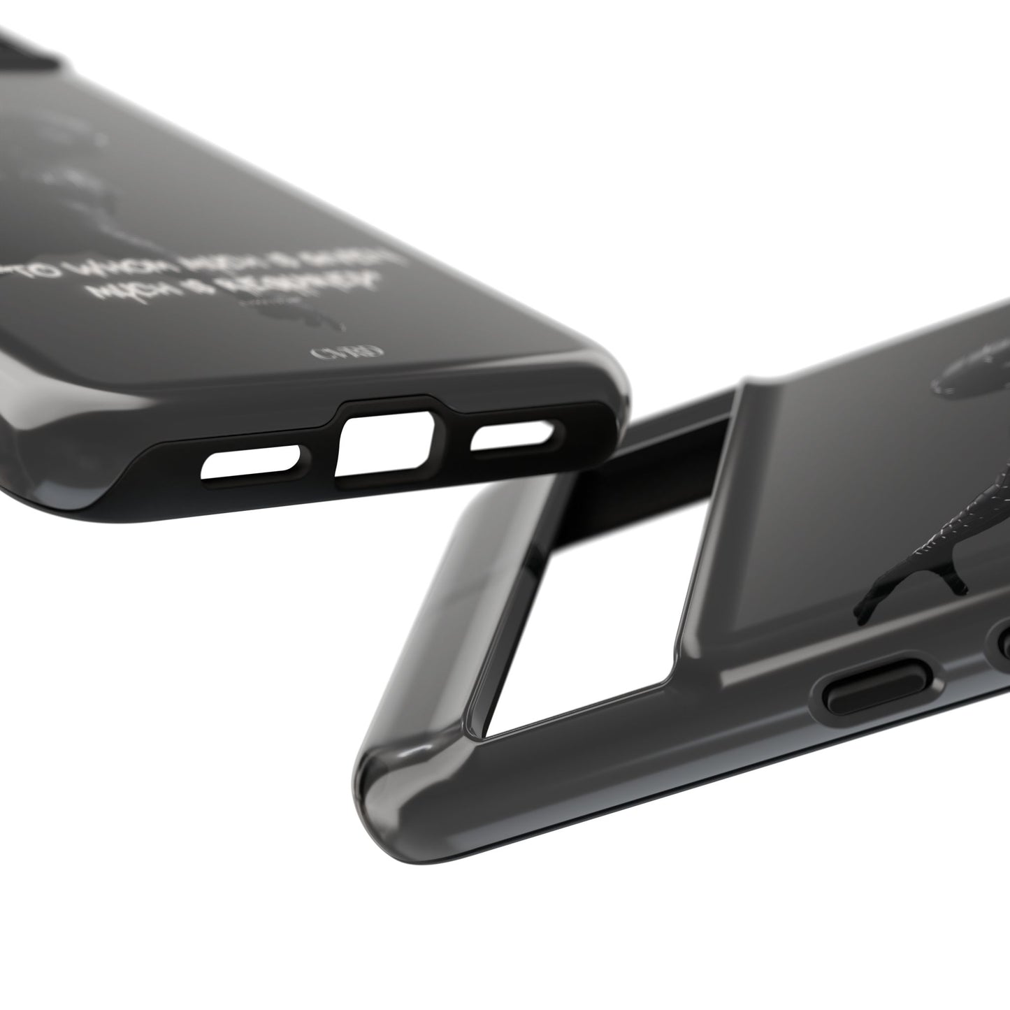 "Responsibility" - Black Phone Case (Luke 12:48)