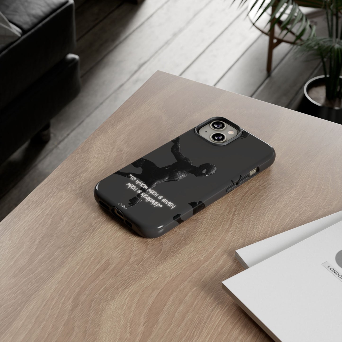 "Responsibility" - Black Phone Case (Luke 12:48)