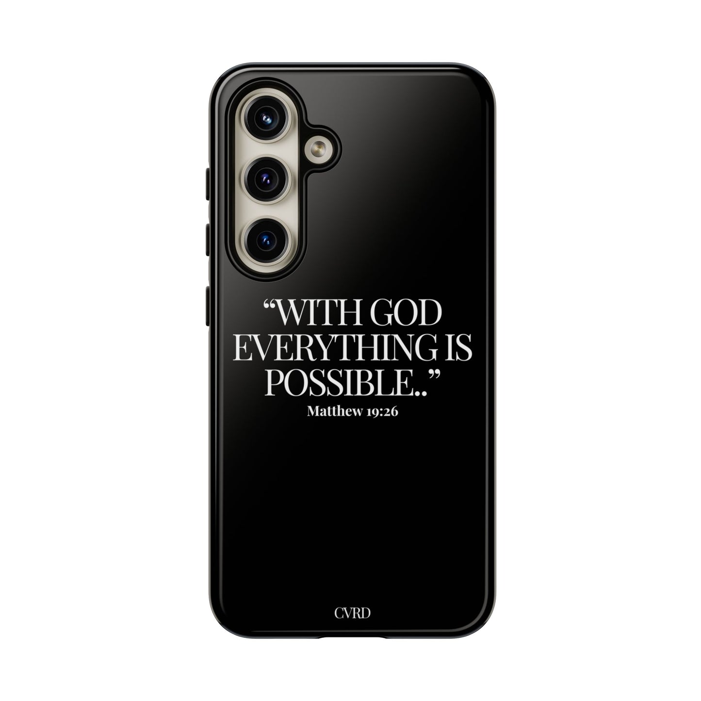 "Endless Possibilties" - Black Phone Case (Matthew 19:26)