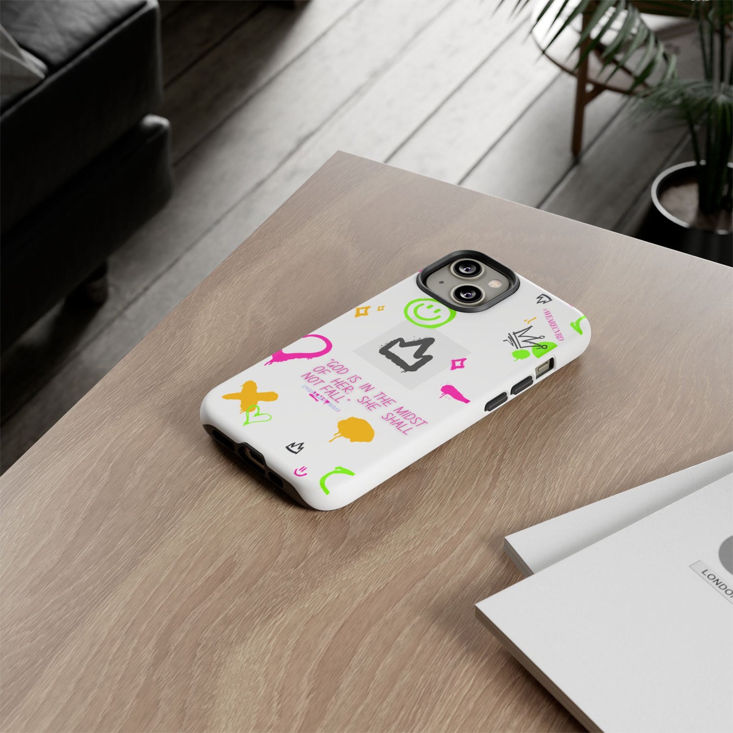 "Girl Power" - White Phone Case (Psalms 46:5)