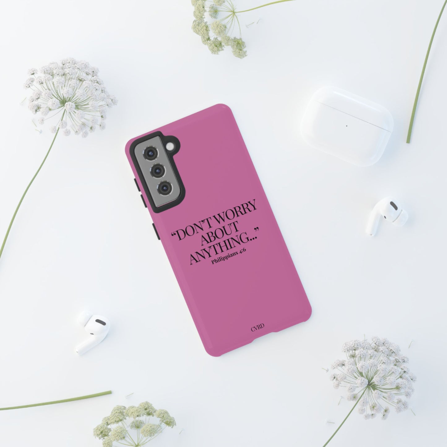 Pretty in Pink Phone Case (Philippians 4:6)
