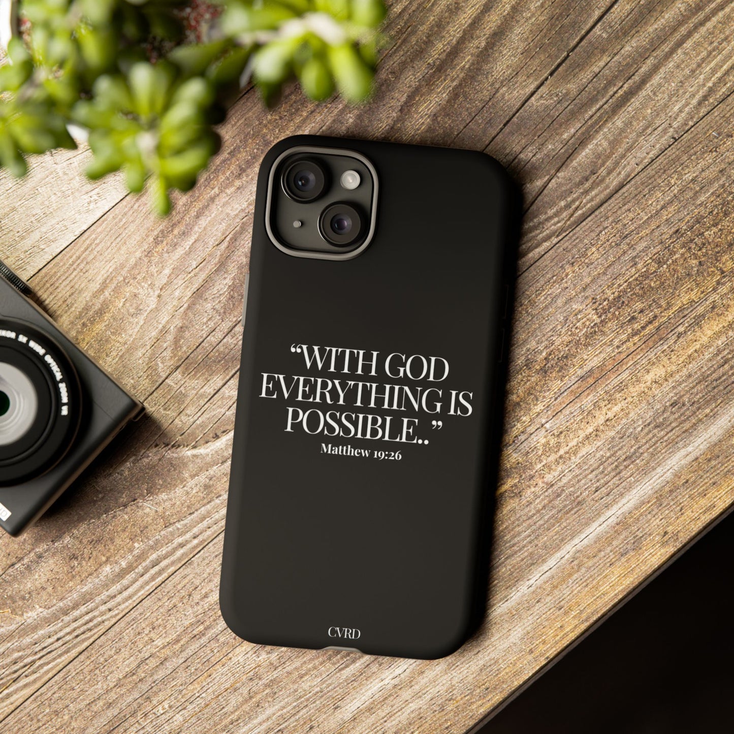 "Endless Possibilties" - Black Phone Case (Matthew 19:26)