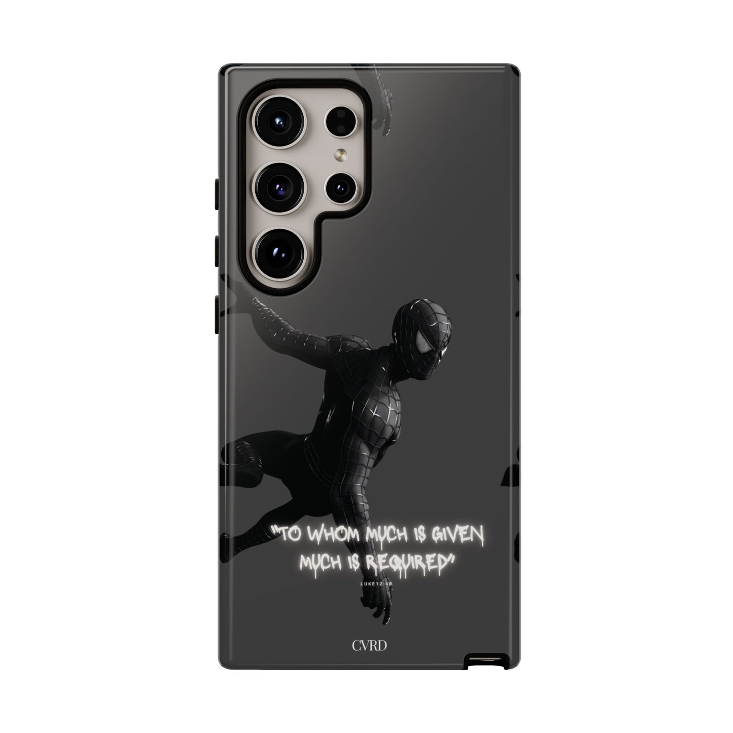 "Responsibility" - Black Phone Case (Luke 12:48)