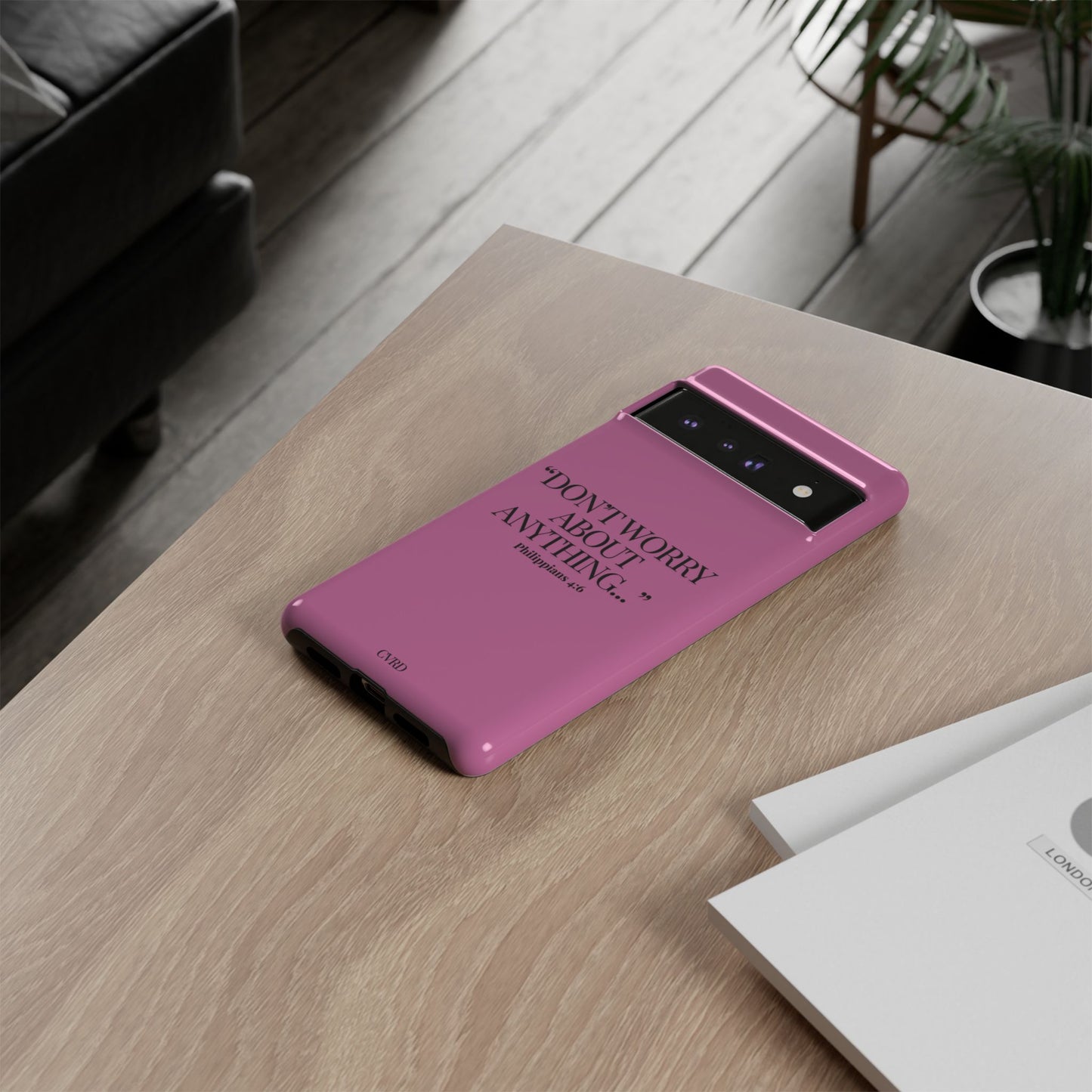 Pretty in Pink Phone Case (Philippians 4:6)