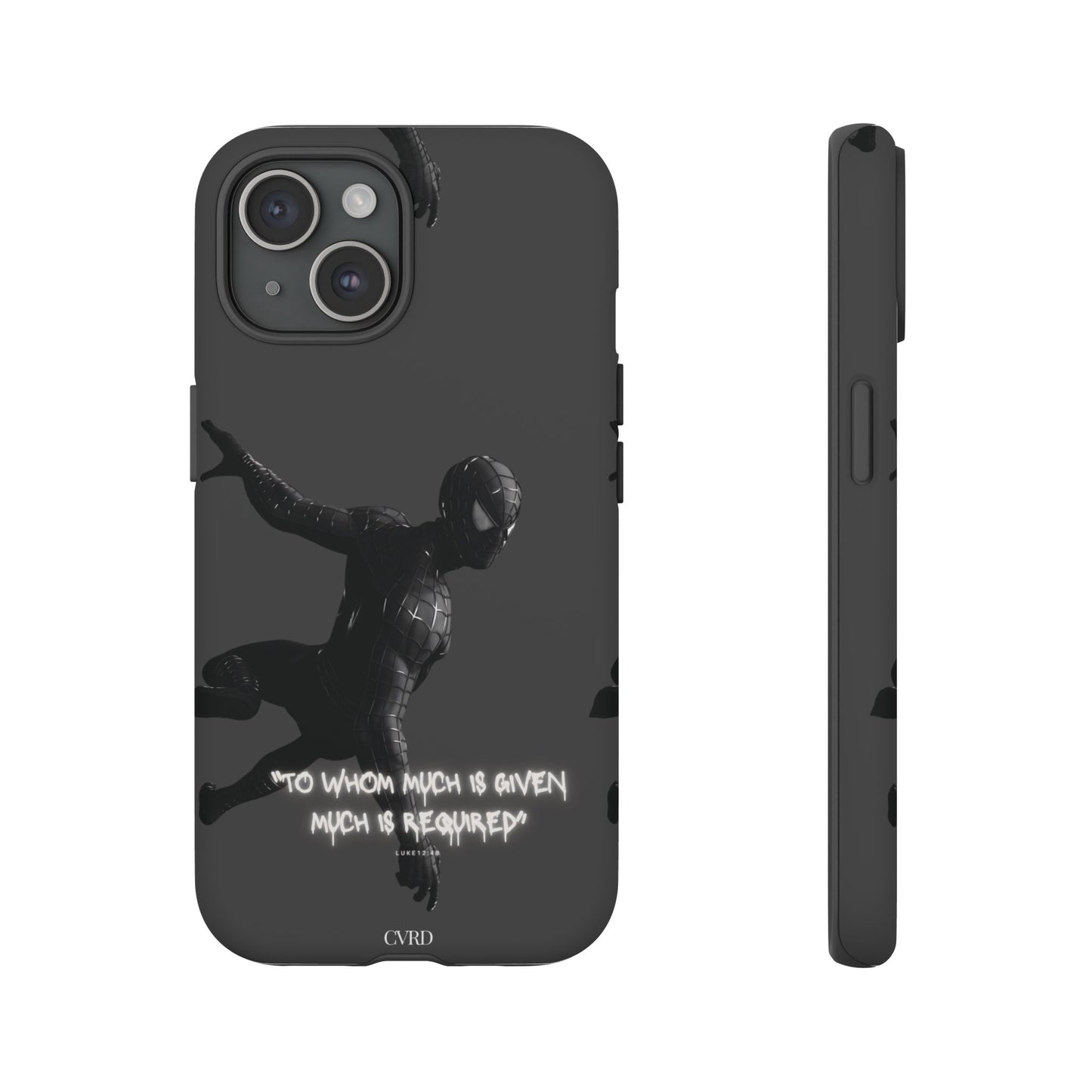 "Responsibility" - Black Phone Case (Luke 12:48)