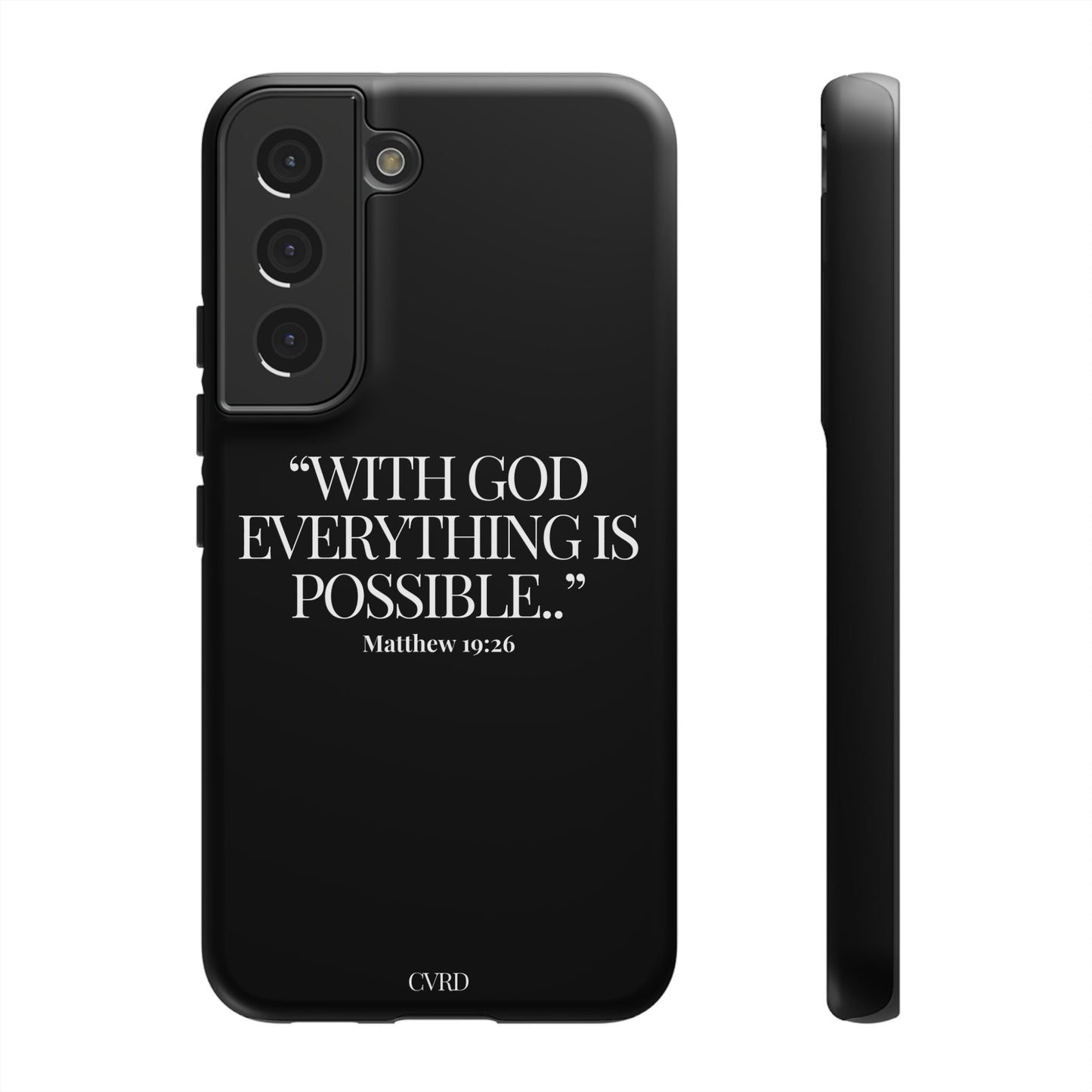 "Endless Possibilties" - Black Phone Case (Matthew 19:26)