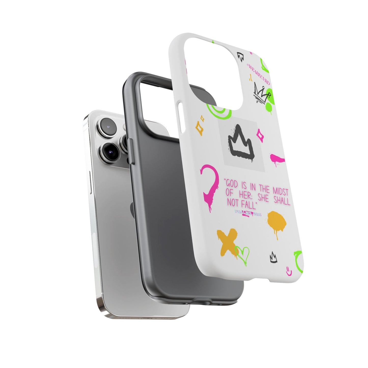 "Girl Power" - White Phone Case (Psalms 46:5)