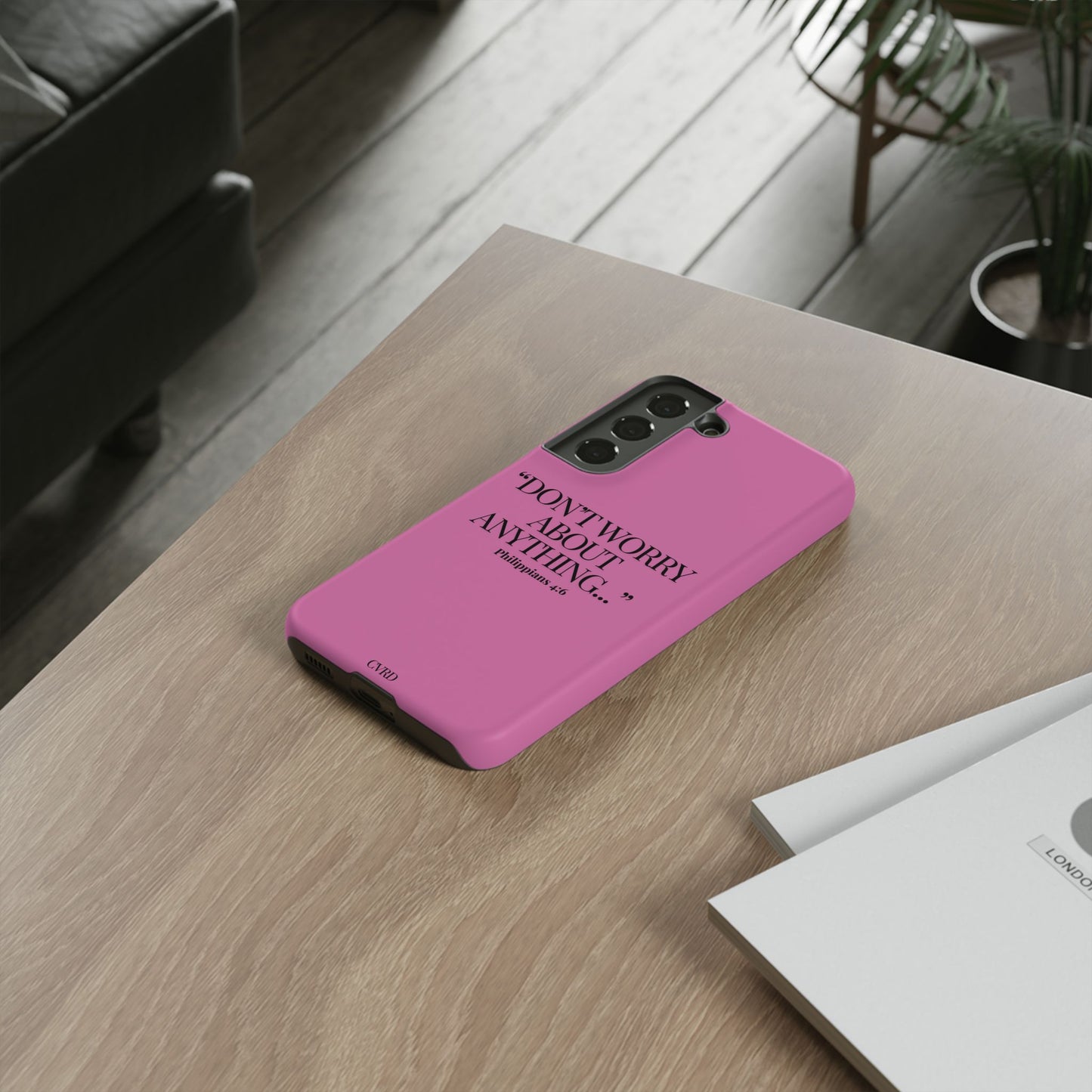 Pretty in Pink Phone Case (Philippians 4:6)