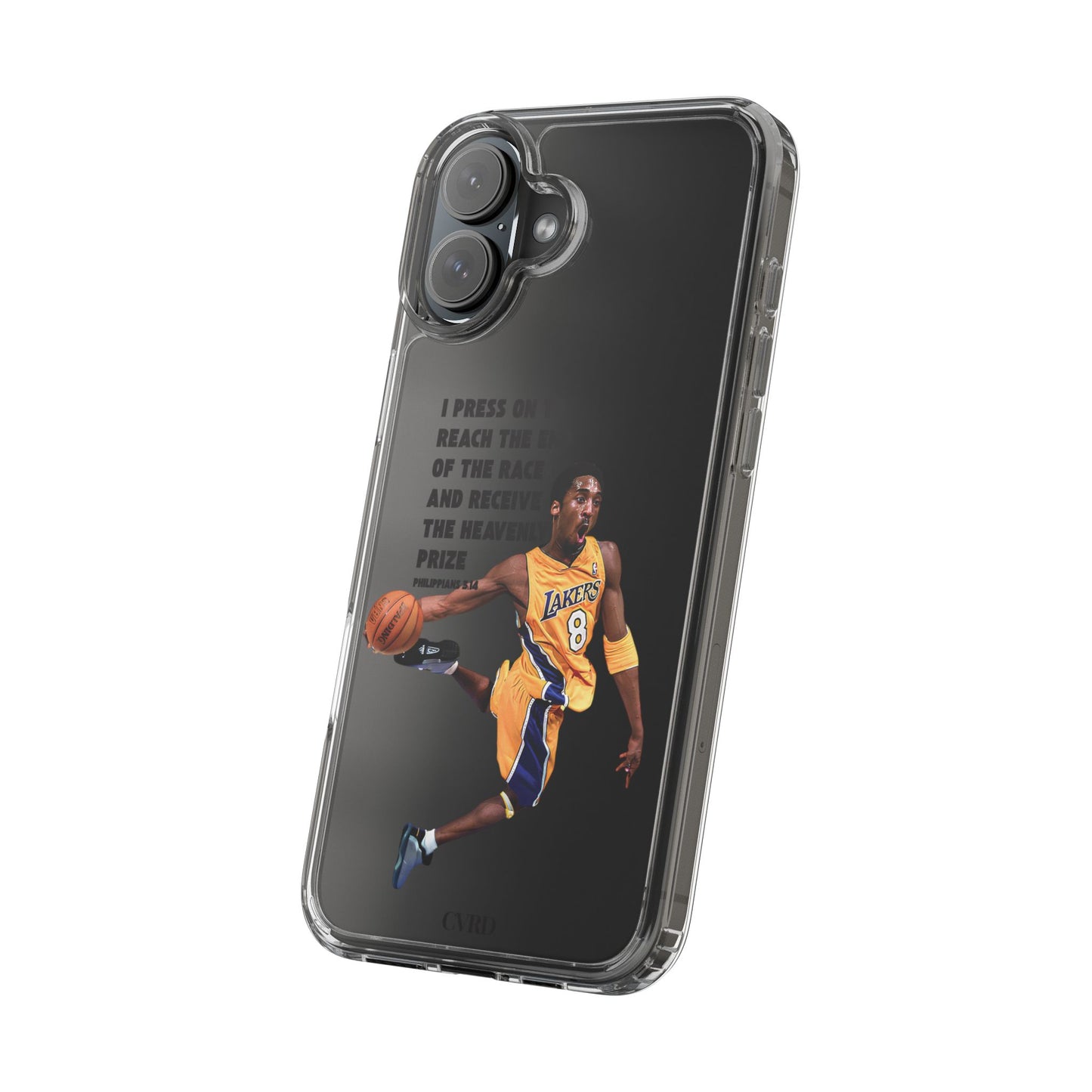 "Angel" – Transparent Phone Case (Philippians 3:14)