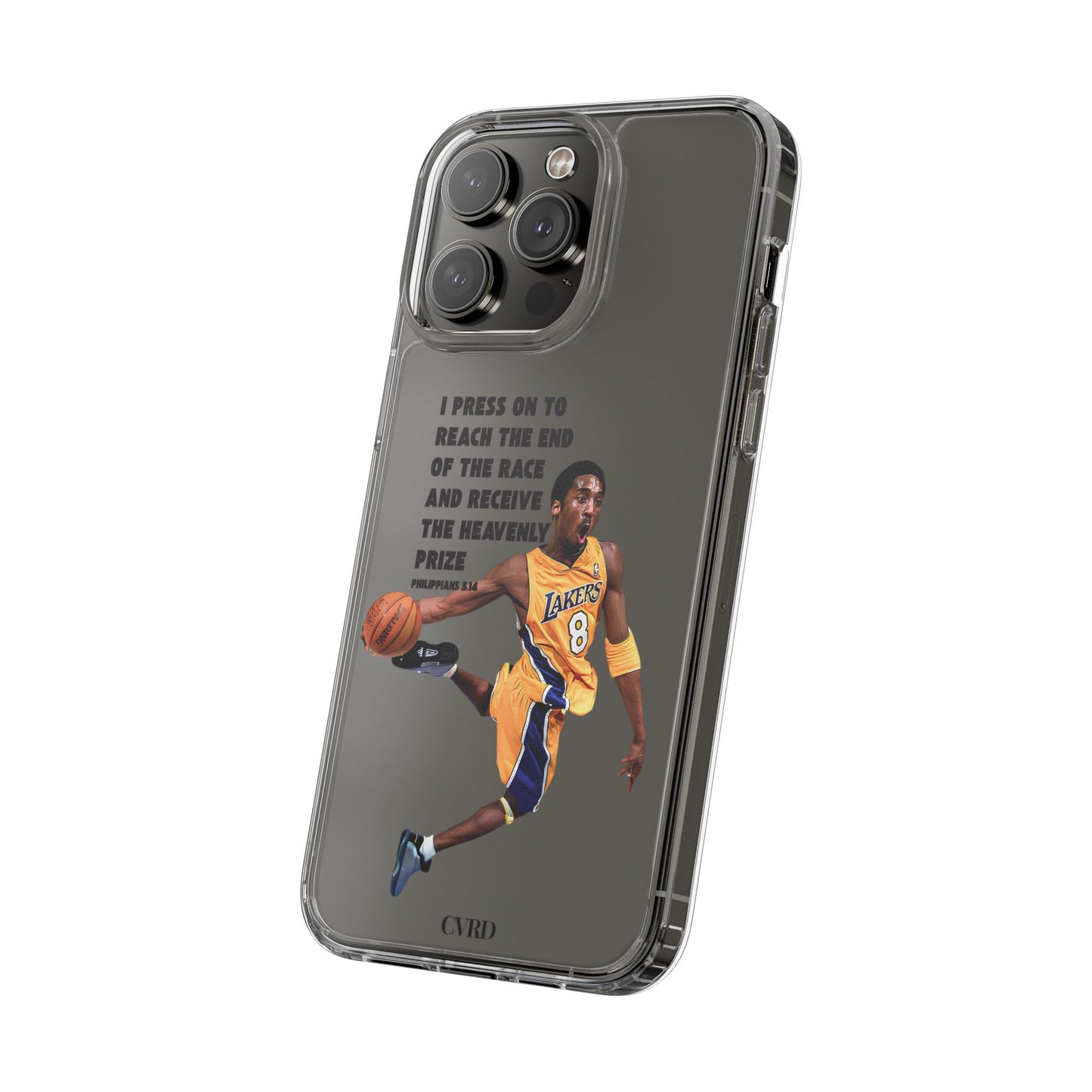 "Angel" – Transparent Phone Case (Philippians 3:14)