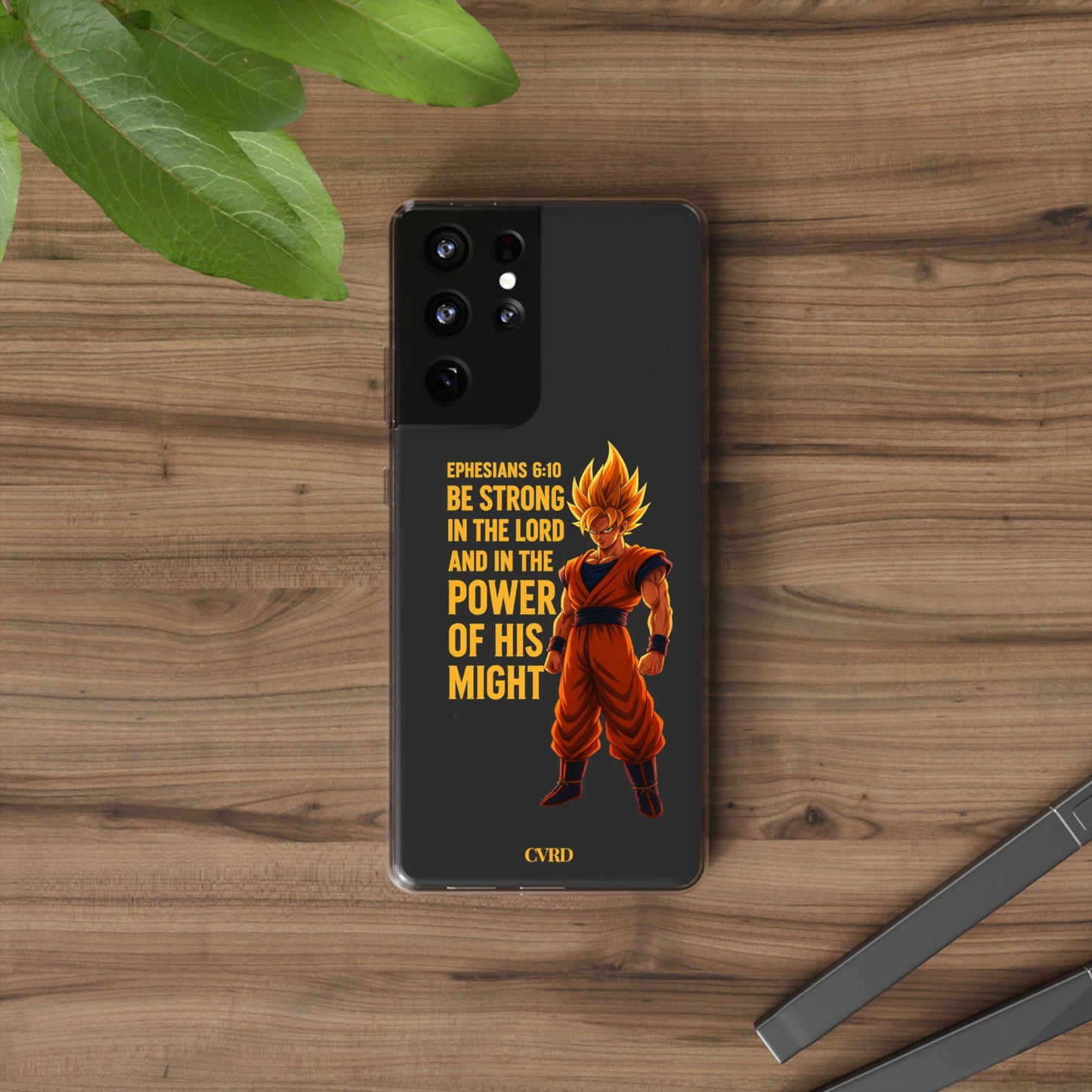"Pure Strength" – Transparent Phone Case (Ephesian 6:10)
