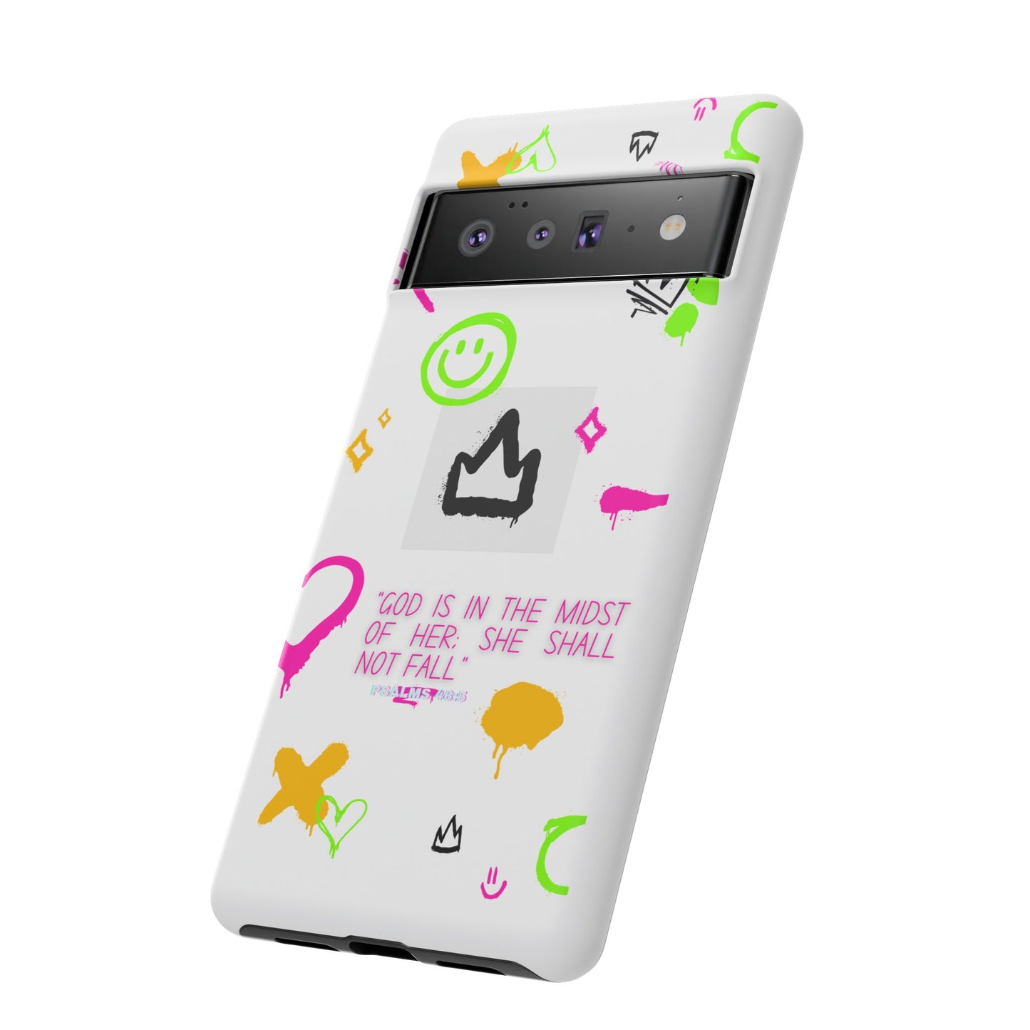 "Girl Power" - White Phone Case (Psalms 46:5)