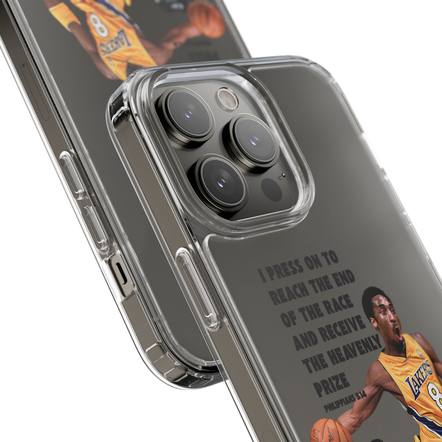 "Angel" – Transparent Phone Case (Philippians 3:14)
