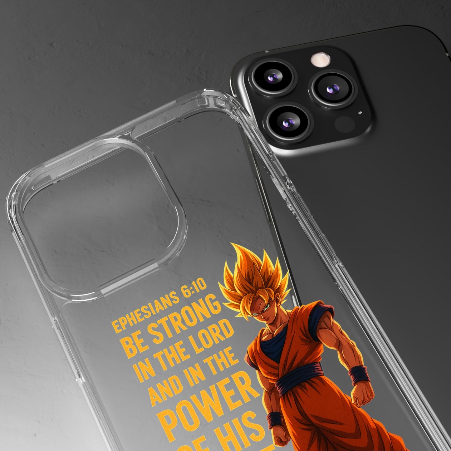 "Pure Strength" – Transparent Phone Case (Ephesian 6:10)