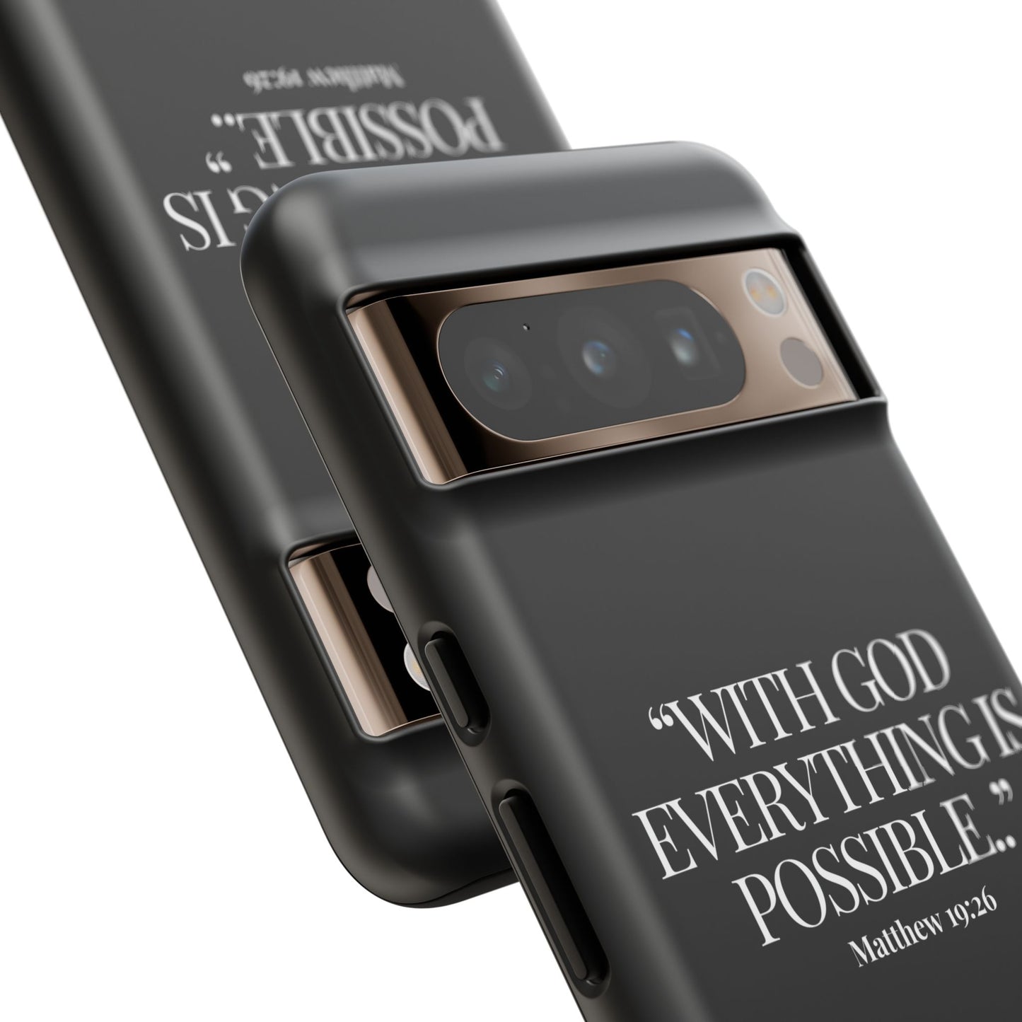 "Endless Possibilties" - Black Phone Case (Matthew 19:26)
