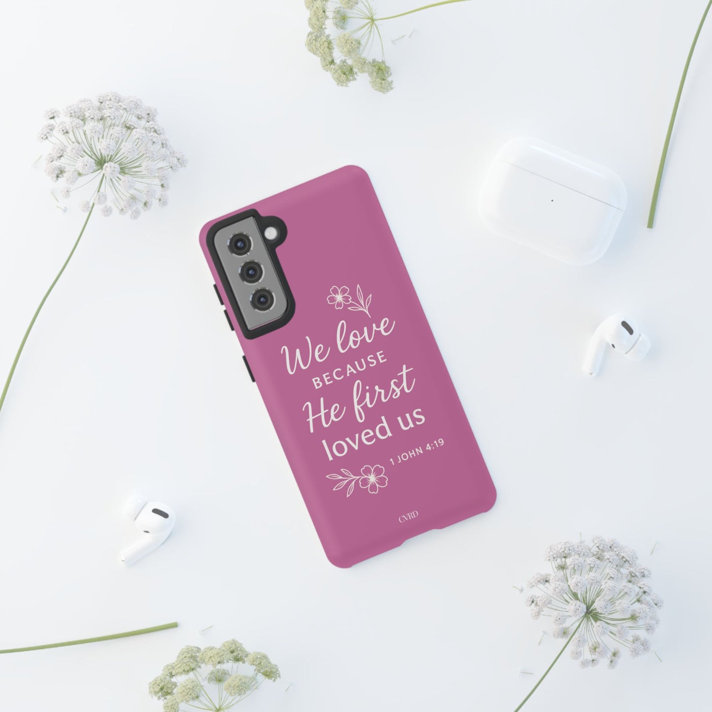 "First Love" - Pink Phone Case (1 John 4:19)