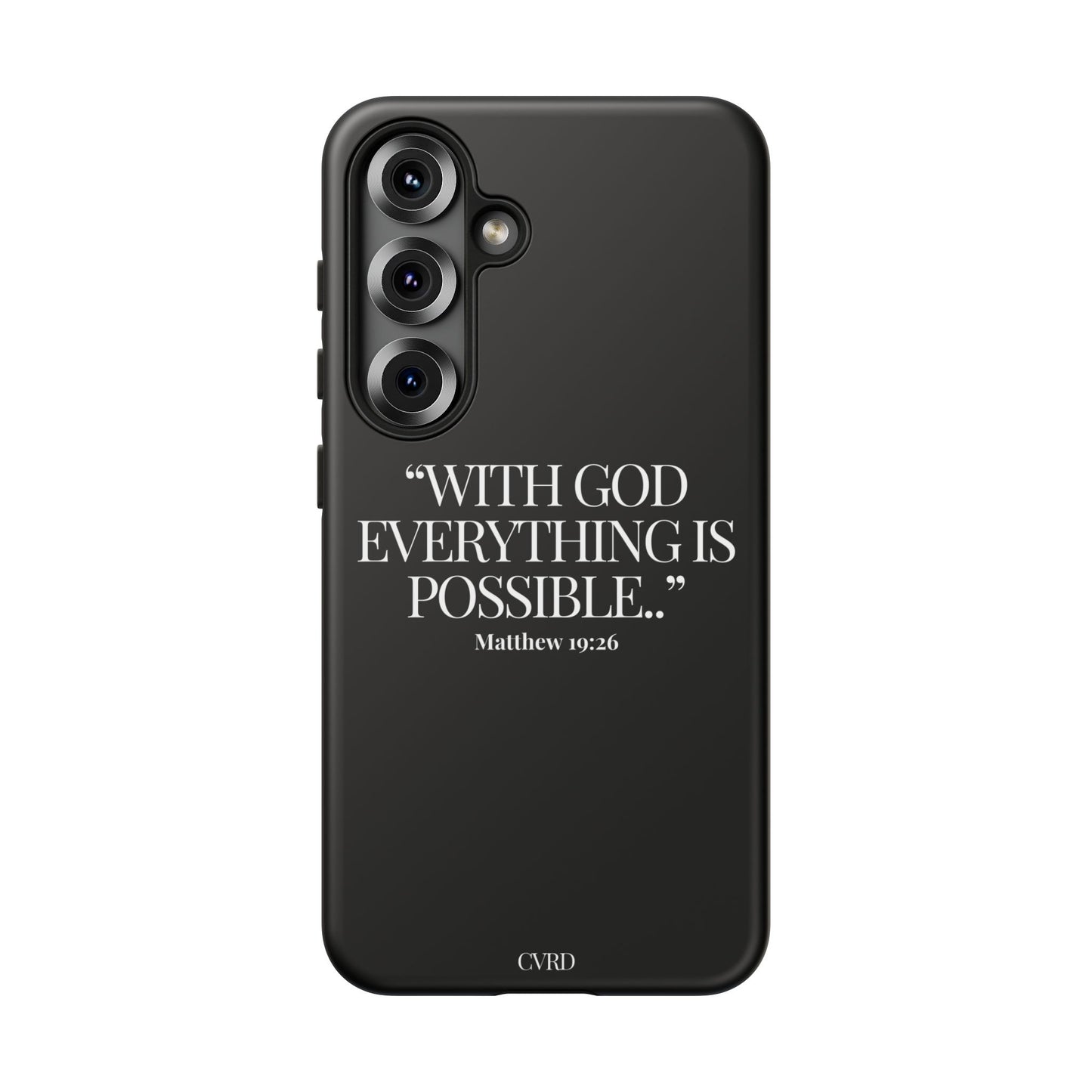 "Endless Possibilties" - Black Phone Case (Matthew 19:26)