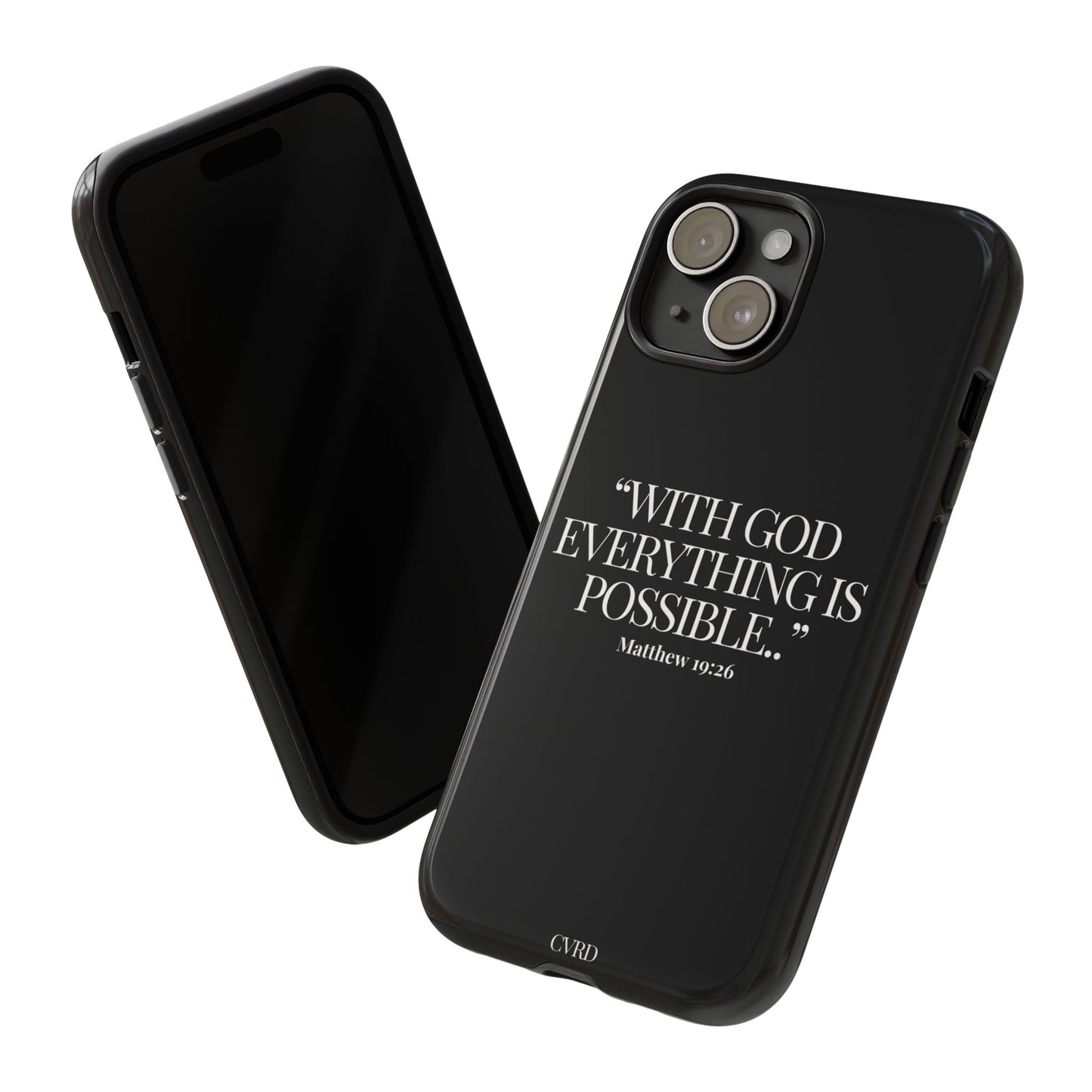 "Endless Possibilties" - Black Phone Case (Matthew 19:26)