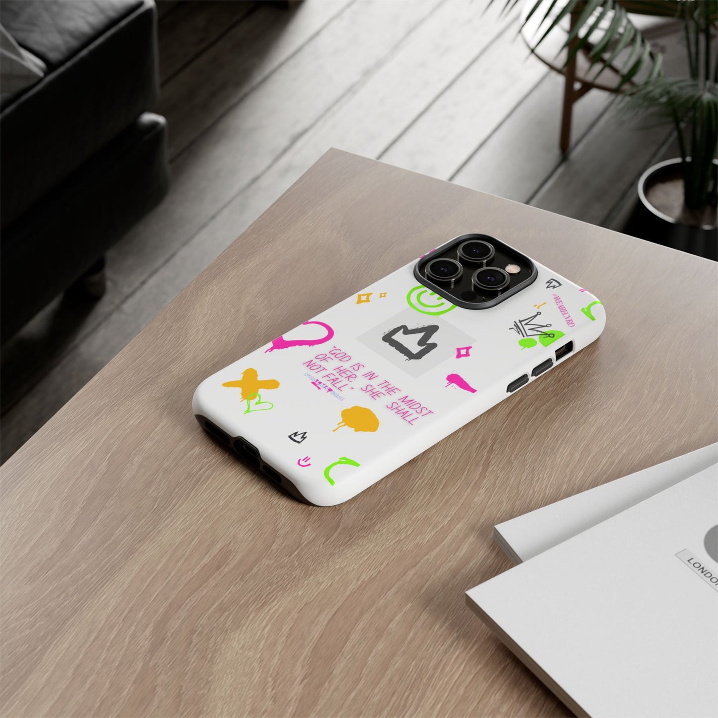 "Girl Power" - White Phone Case (Psalms 46:5)