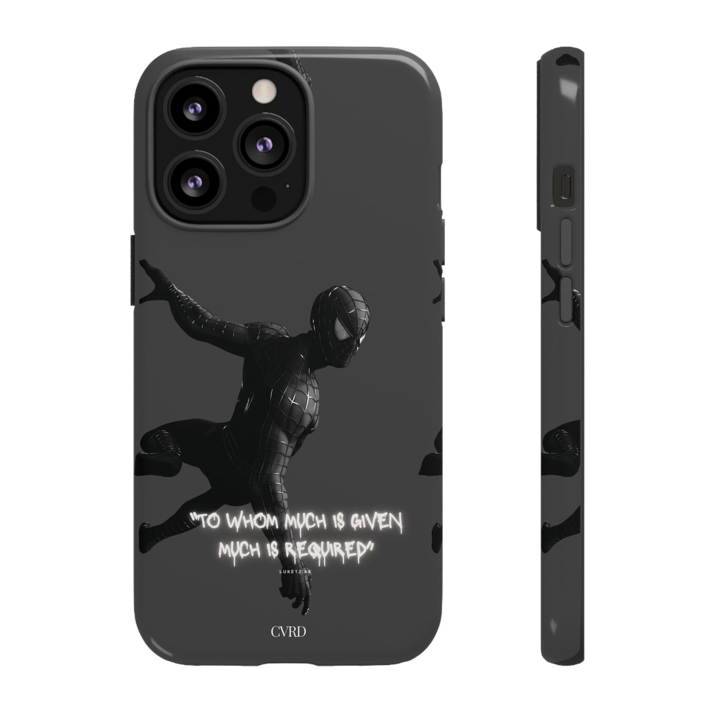 "Responsibility" - Black Phone Case (Luke 12:48)