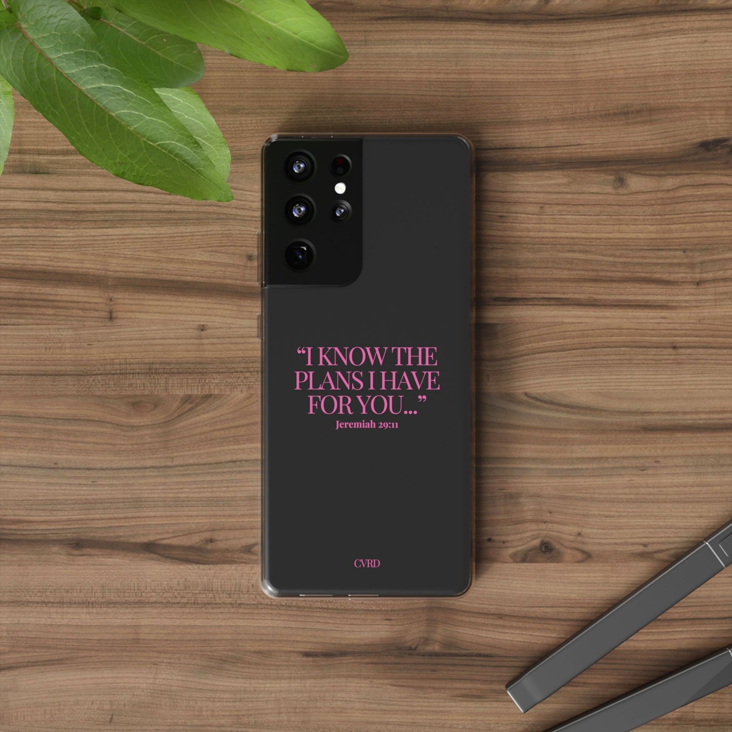 "Trust Gods Plan" – Transparent Phone Case (Jeremiah 29:11)