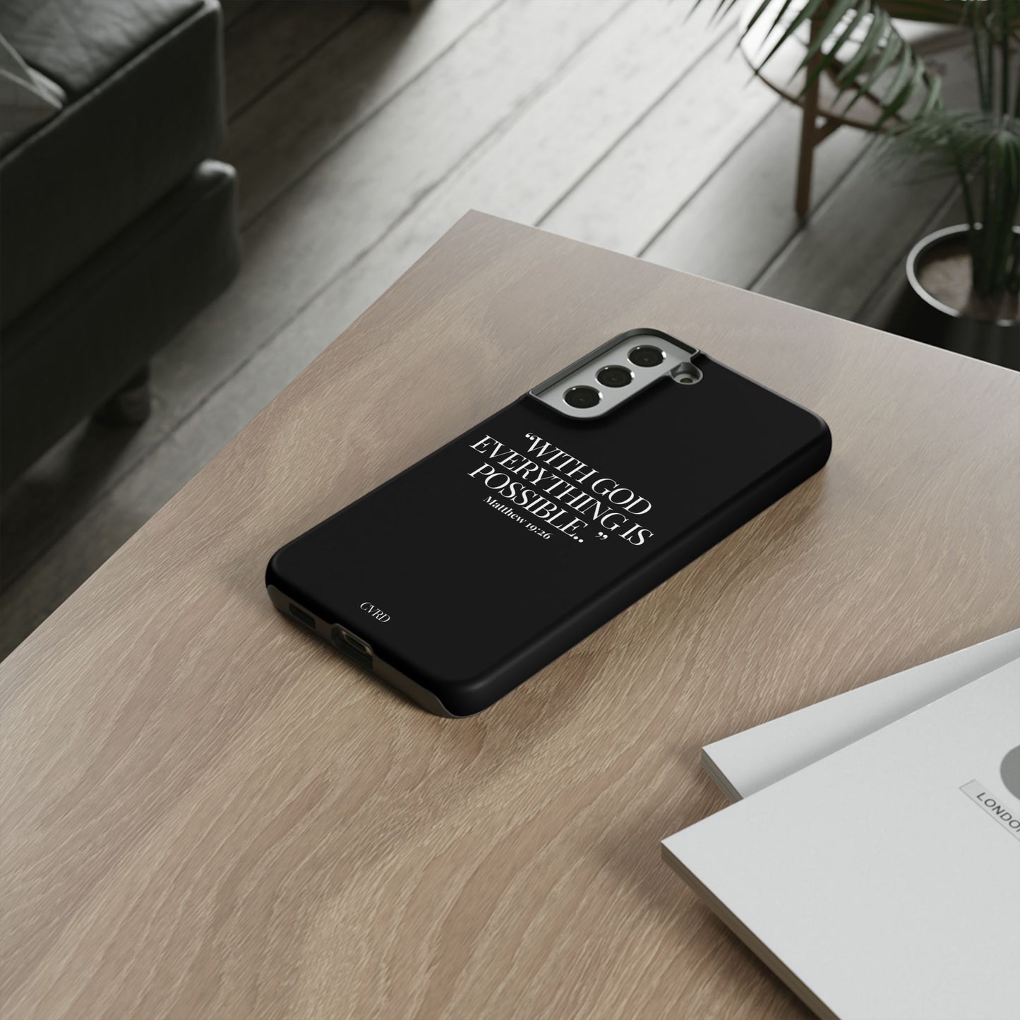 "Endless Possibilties" - Black Phone Case (Matthew 19:26)