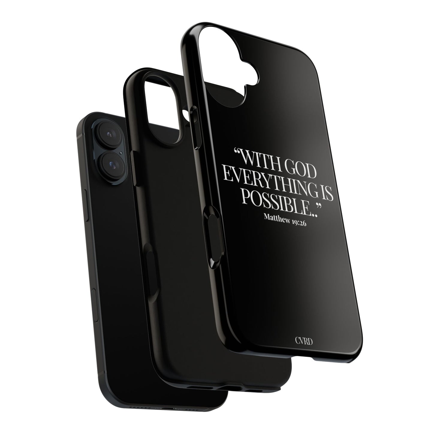 "Endless Possibilties" - Black Phone Case (Matthew 19:26)