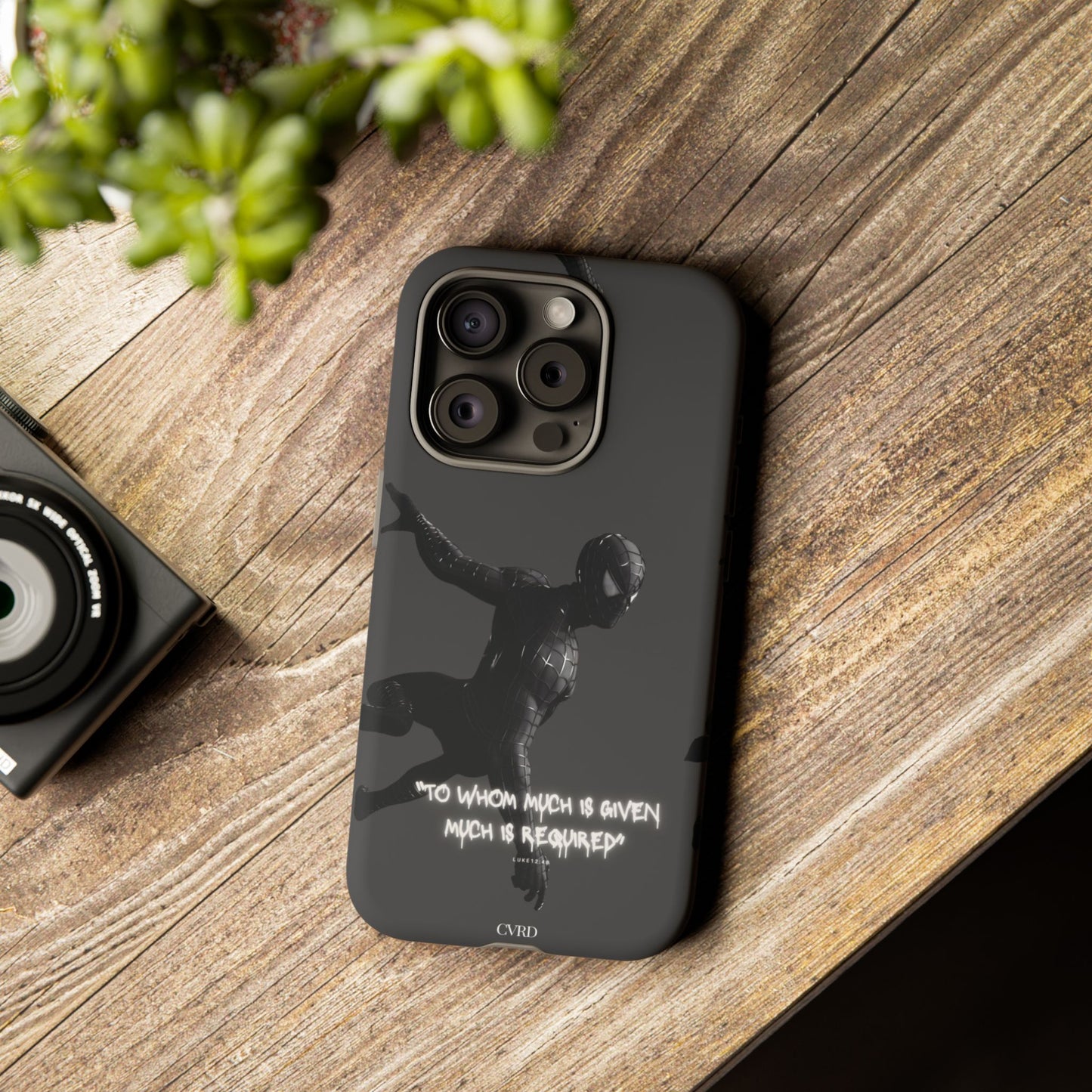"Responsibility" - Black Phone Case (Luke 12:48)