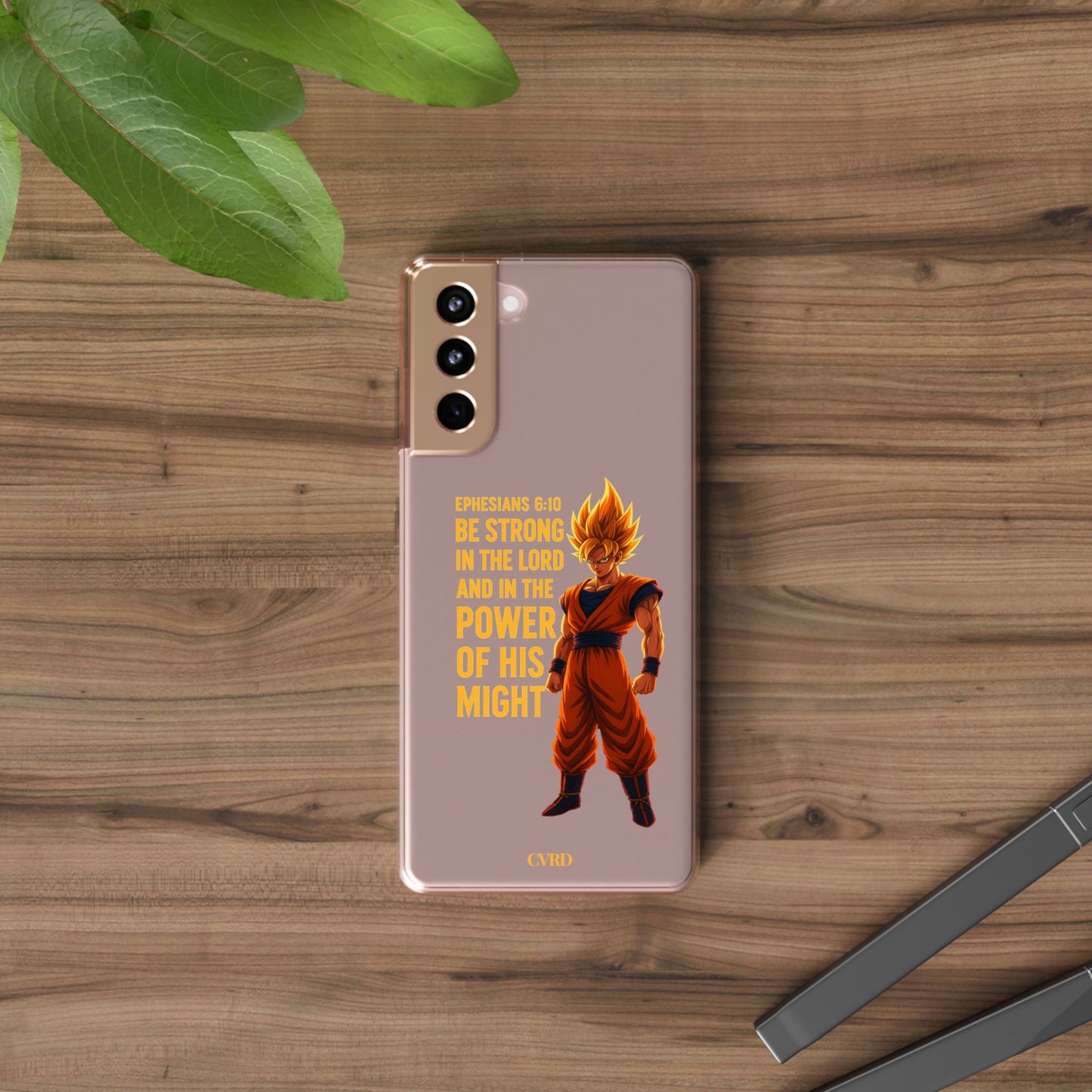 "Pure Strength" – Transparent Phone Case (Ephesian 6:10)