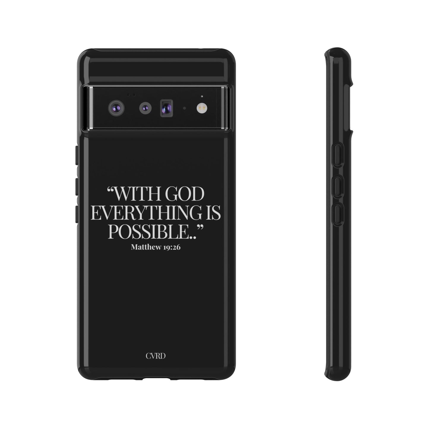"Endless Possibilties" - Black Phone Case (Matthew 19:26)
