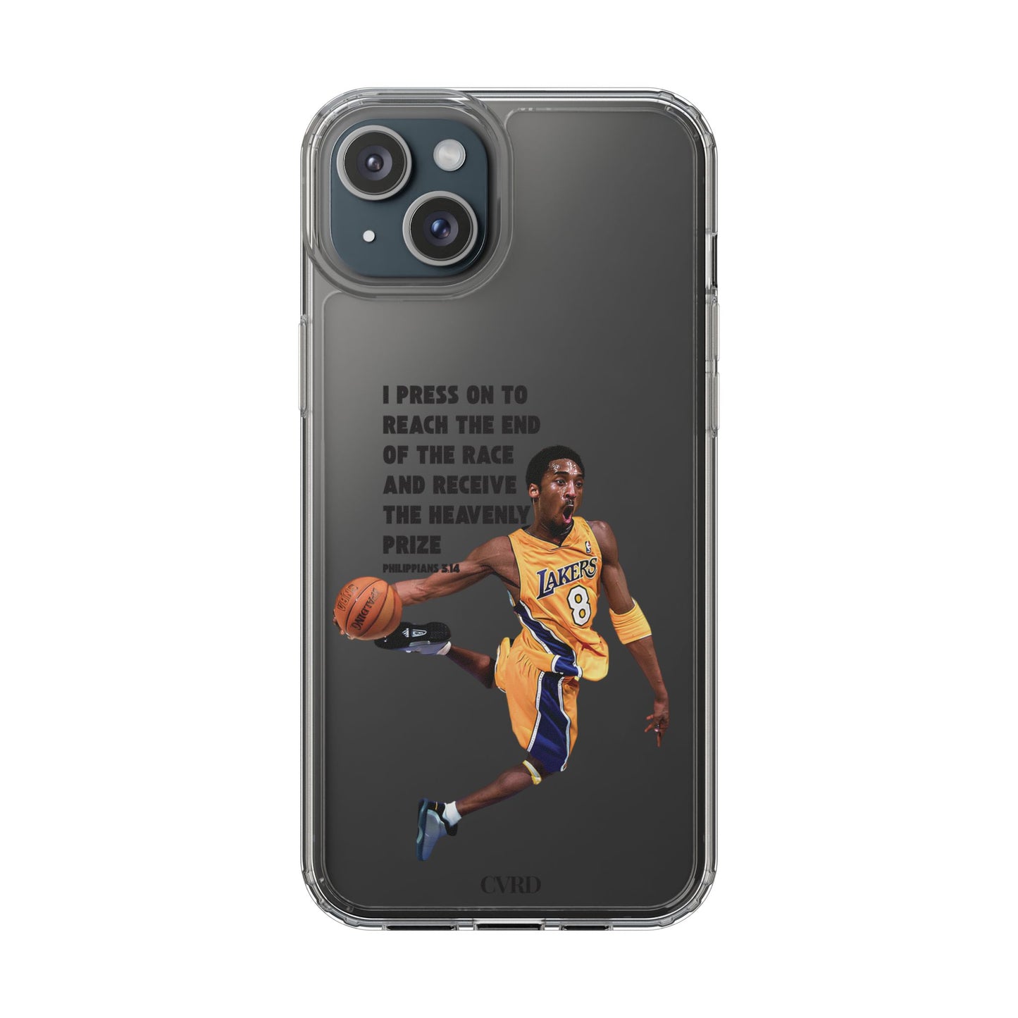 "Angel" – Transparent Phone Case (Philippians 3:14)